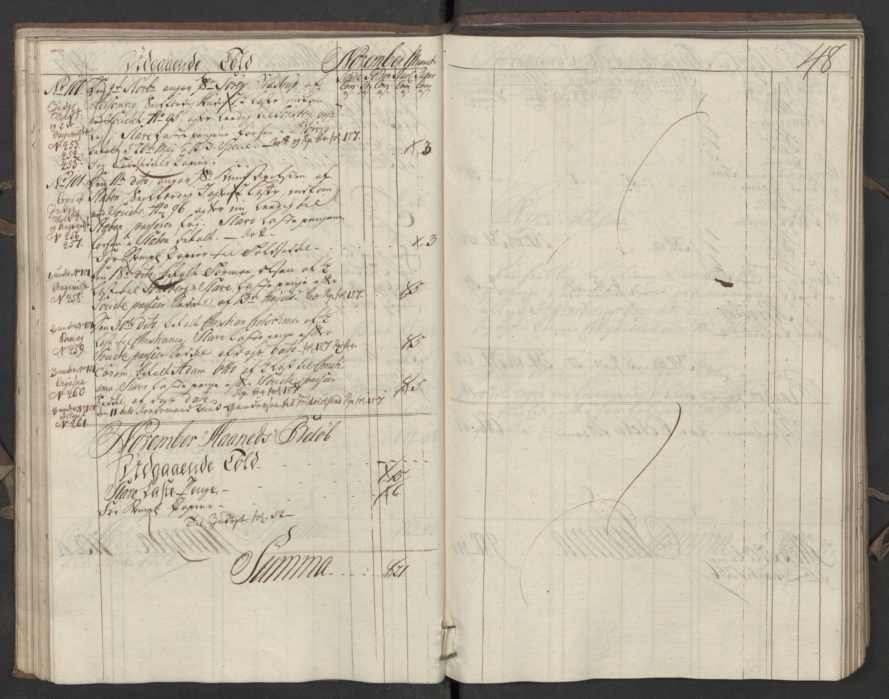 Generaltollkammeret, tollregnskaper, AV/RA-EA-5490/R05/L0027/0001: Tollregnskaper Moss, Son, Krokstad / Utgående hovedtollbok, 1756, s. 47b-48a