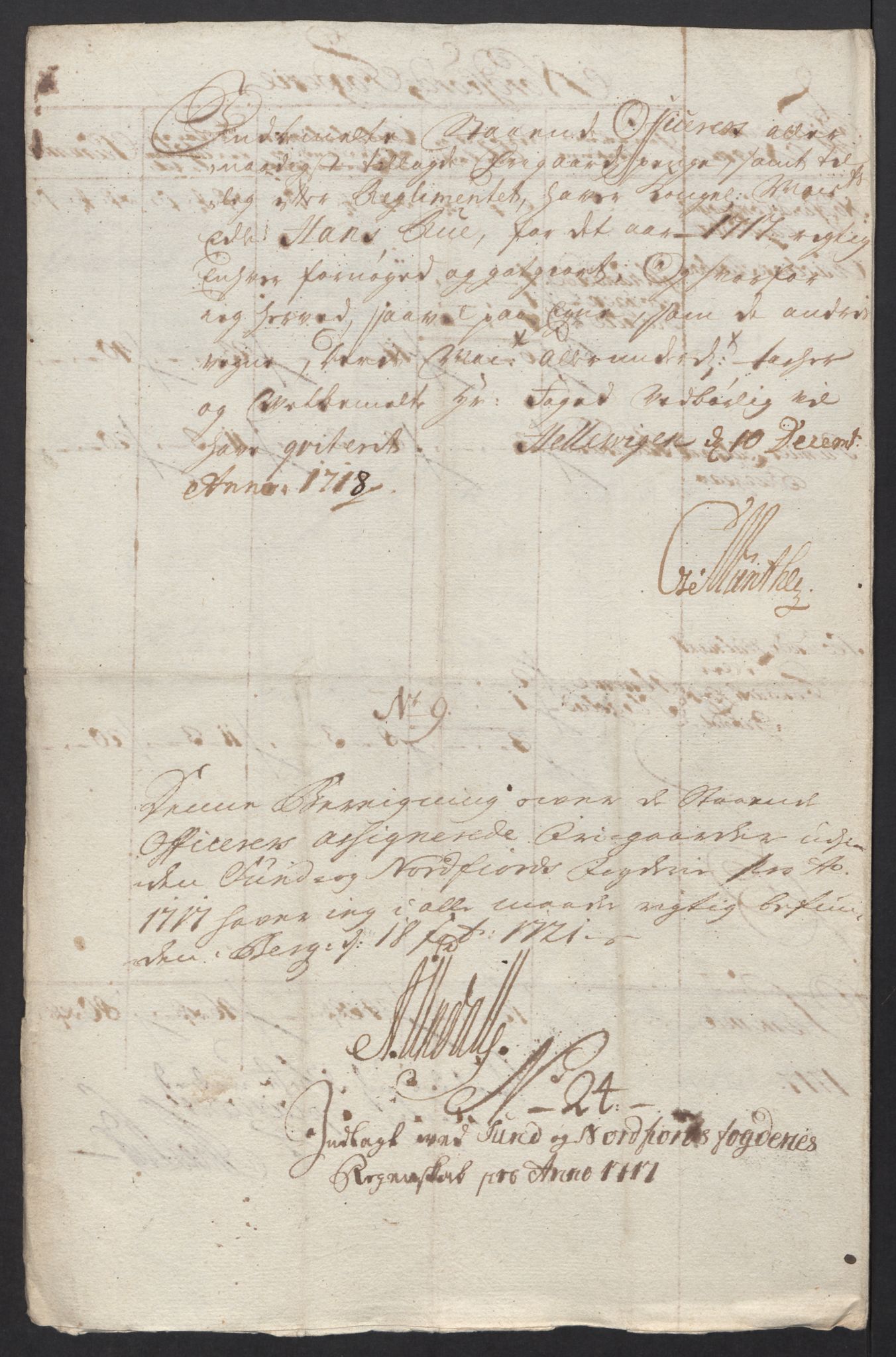 Rentekammeret inntil 1814, Reviderte regnskaper, Fogderegnskap, AV/RA-EA-4092/R53/L3441: Fogderegnskap Sunn- og Nordfjord, 1717-1718, s. 193