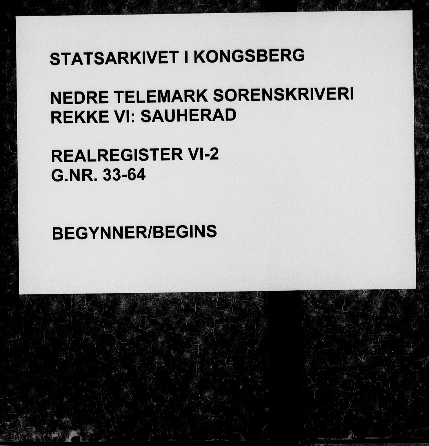 Nedre Telemark sorenskriveri, SAKO/A-135/G/Gb/Gbf/L0002: Panteregister nr. VI 2