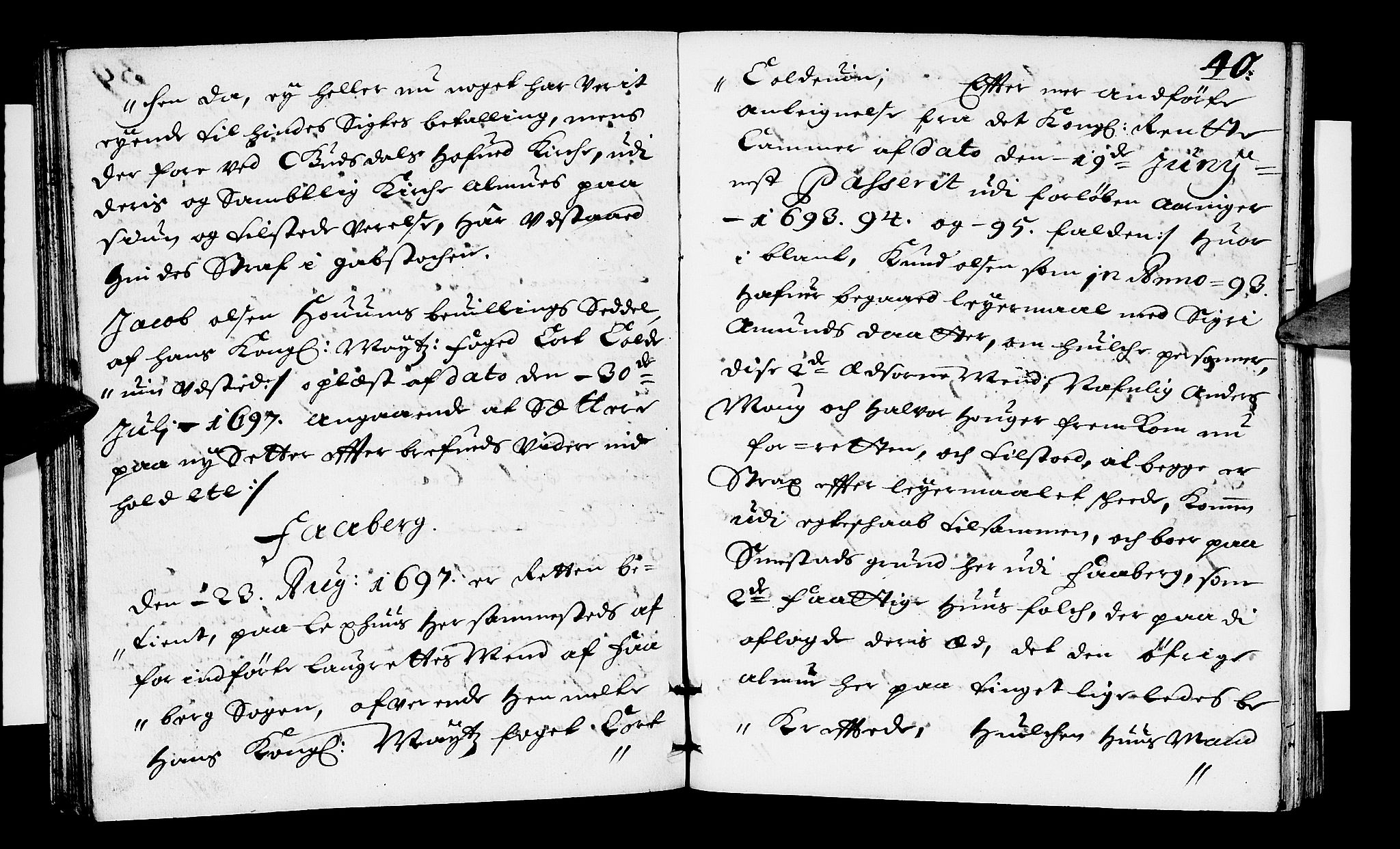 Sorenskriverier i Gudbrandsdalen, SAH/TING-036/G/Gb/Gbb/L0020: Tingbok - Sør-Gudbrandsdal, 1697, s. 39b-40a
