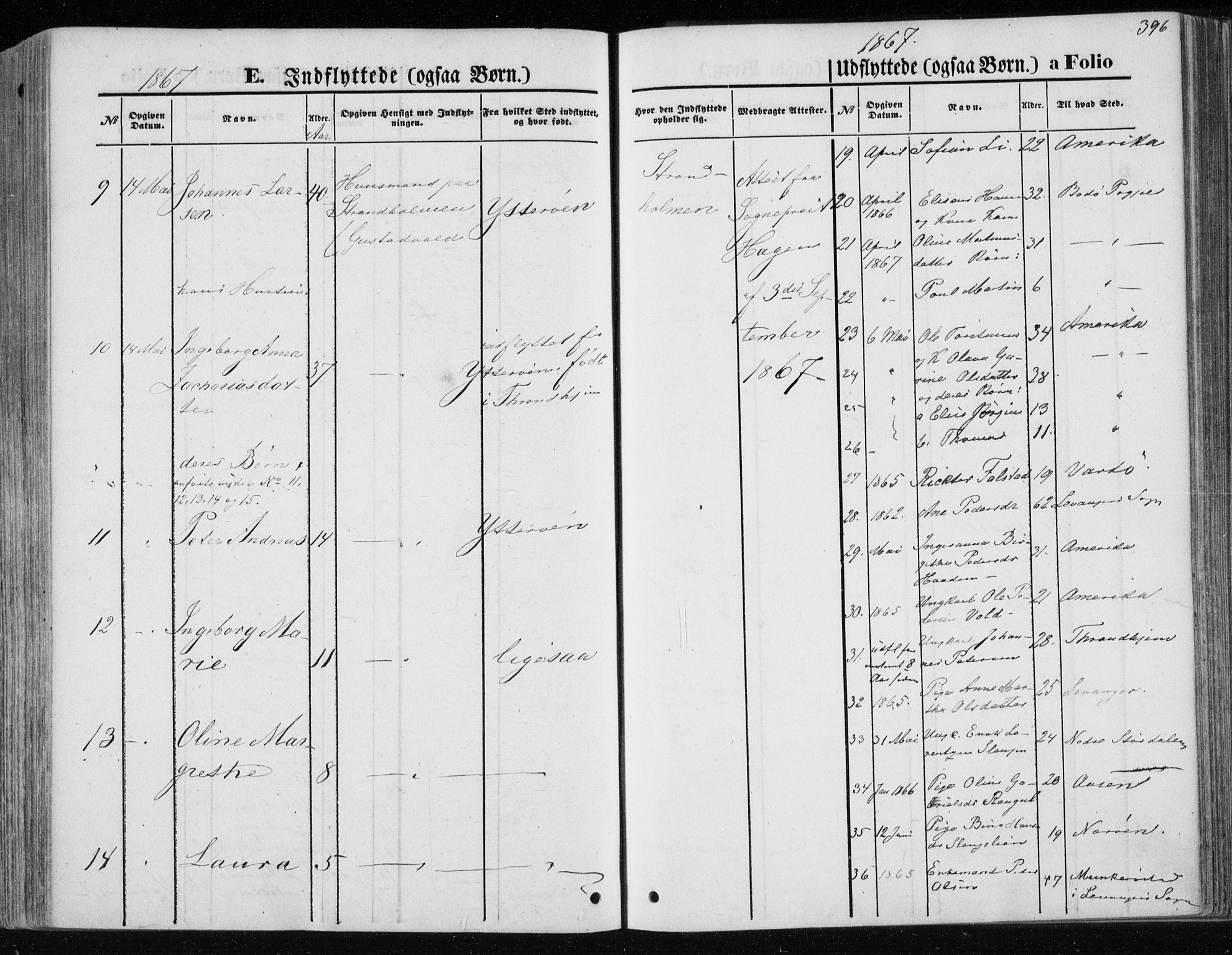 Ministerialprotokoller, klokkerbøker og fødselsregistre - Nord-Trøndelag, AV/SAT-A-1458/717/L0157: Ministerialbok nr. 717A08 /1, 1863-1877, s. 396