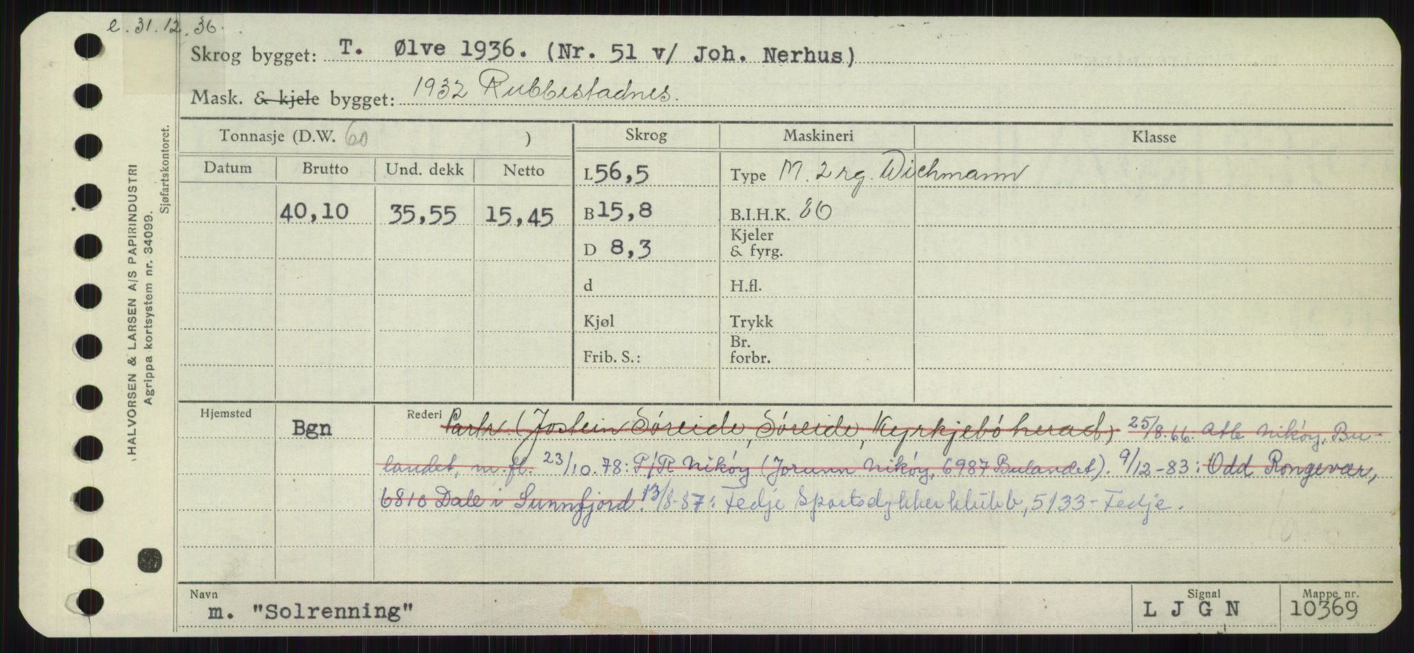 Sjøfartsdirektoratet med forløpere, Skipsmålingen, RA/S-1627/H/Ha/L0005/0002: Fartøy, S-Sven / Fartøy, Skjo-Sven, s. 219