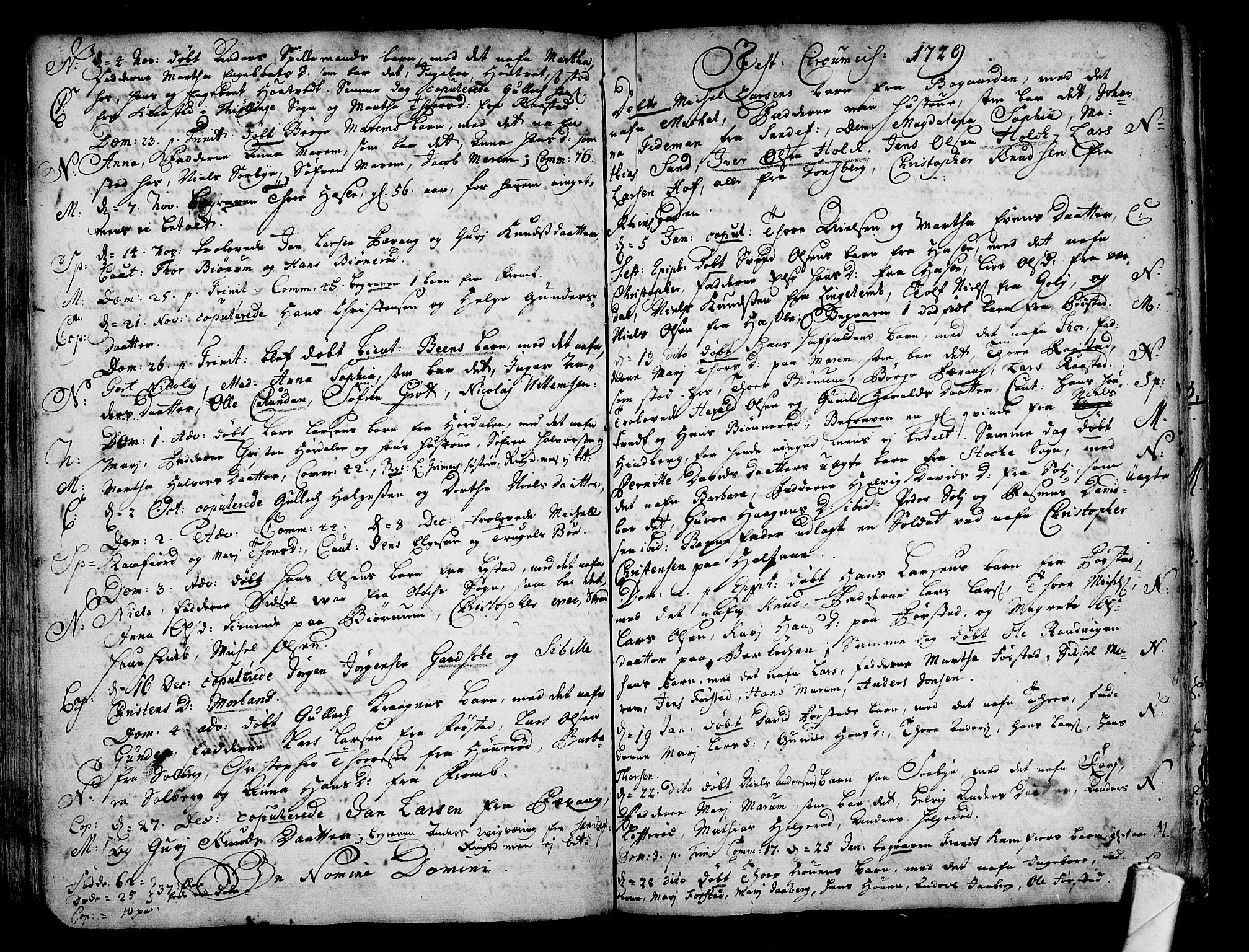 Sandar kirkebøker, AV/SAKO-A-243/F/Fa/L0001: Ministerialbok nr. 1, 1709-1733