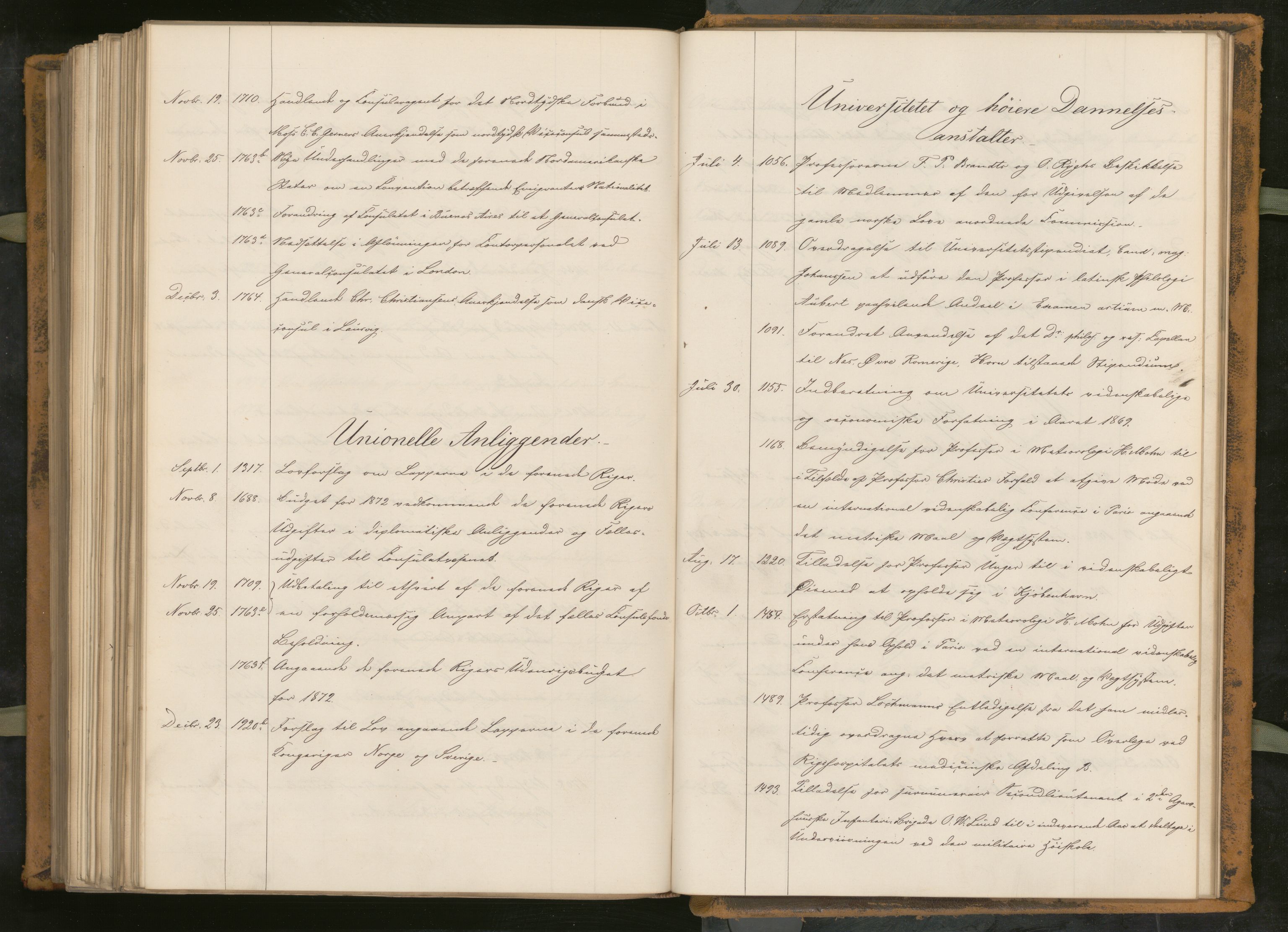 Statsrådssekretariatet, AV/RA-S-1001/A/Ab/L0116: Kgl. res. nr. 976-1920b, 2. halvår, 1870