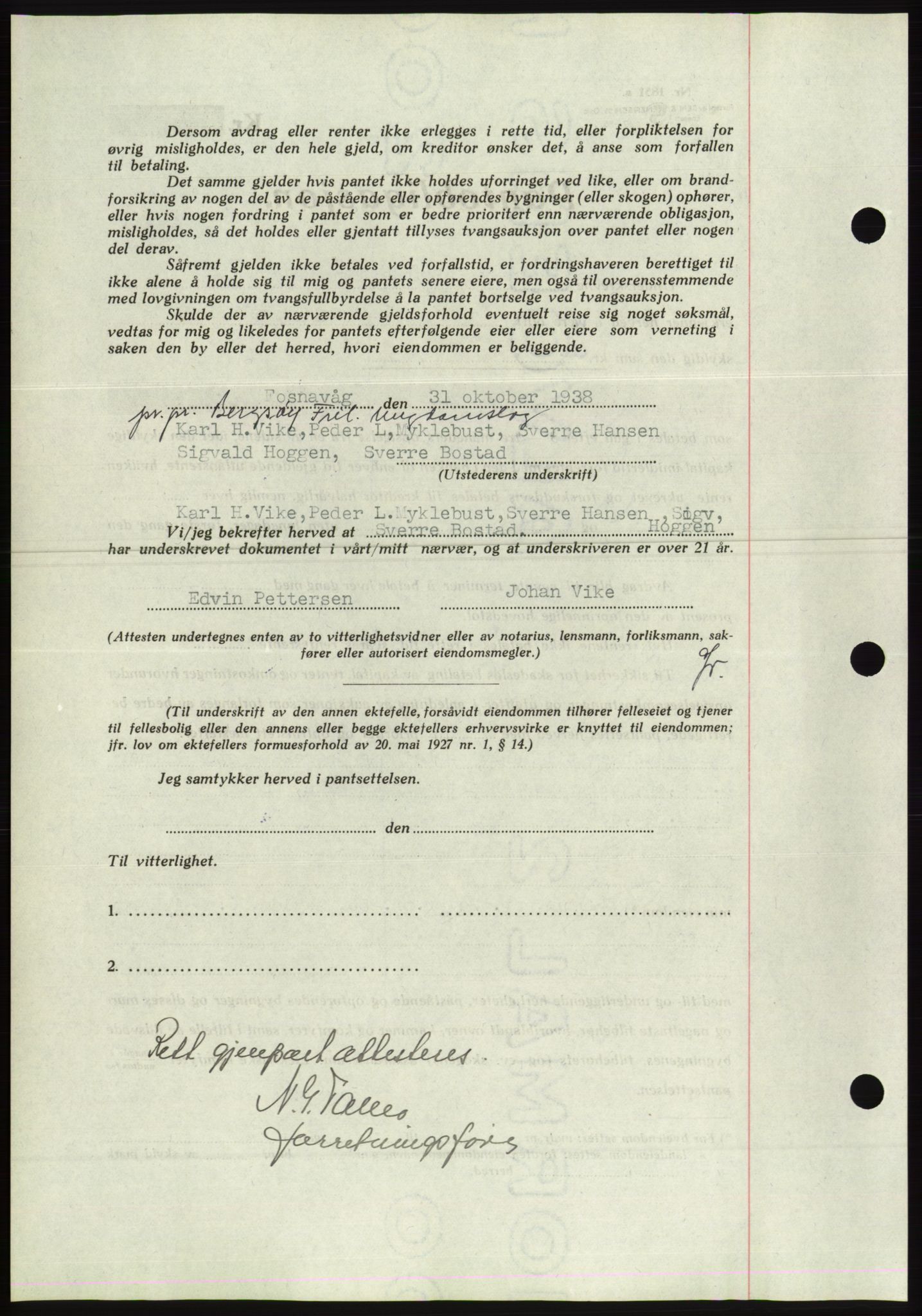 Søre Sunnmøre sorenskriveri, AV/SAT-A-4122/1/2/2C/L0066: Pantebok nr. 60, 1938-1938, Dagboknr: 1663/1938