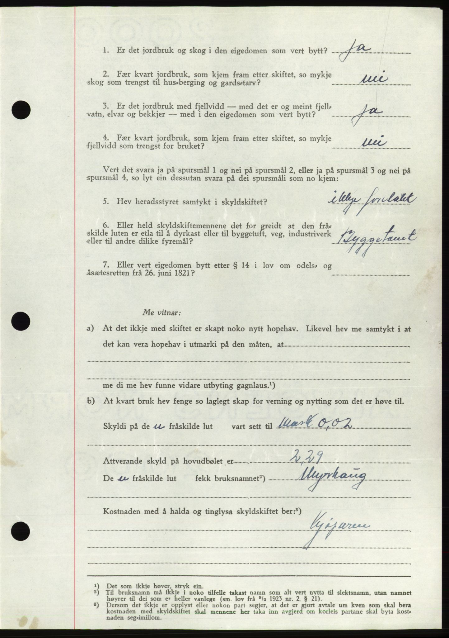 Søre Sunnmøre sorenskriveri, AV/SAT-A-4122/1/2/2C/L0078: Pantebok nr. 4A, 1946-1946, Dagboknr: 564/1946