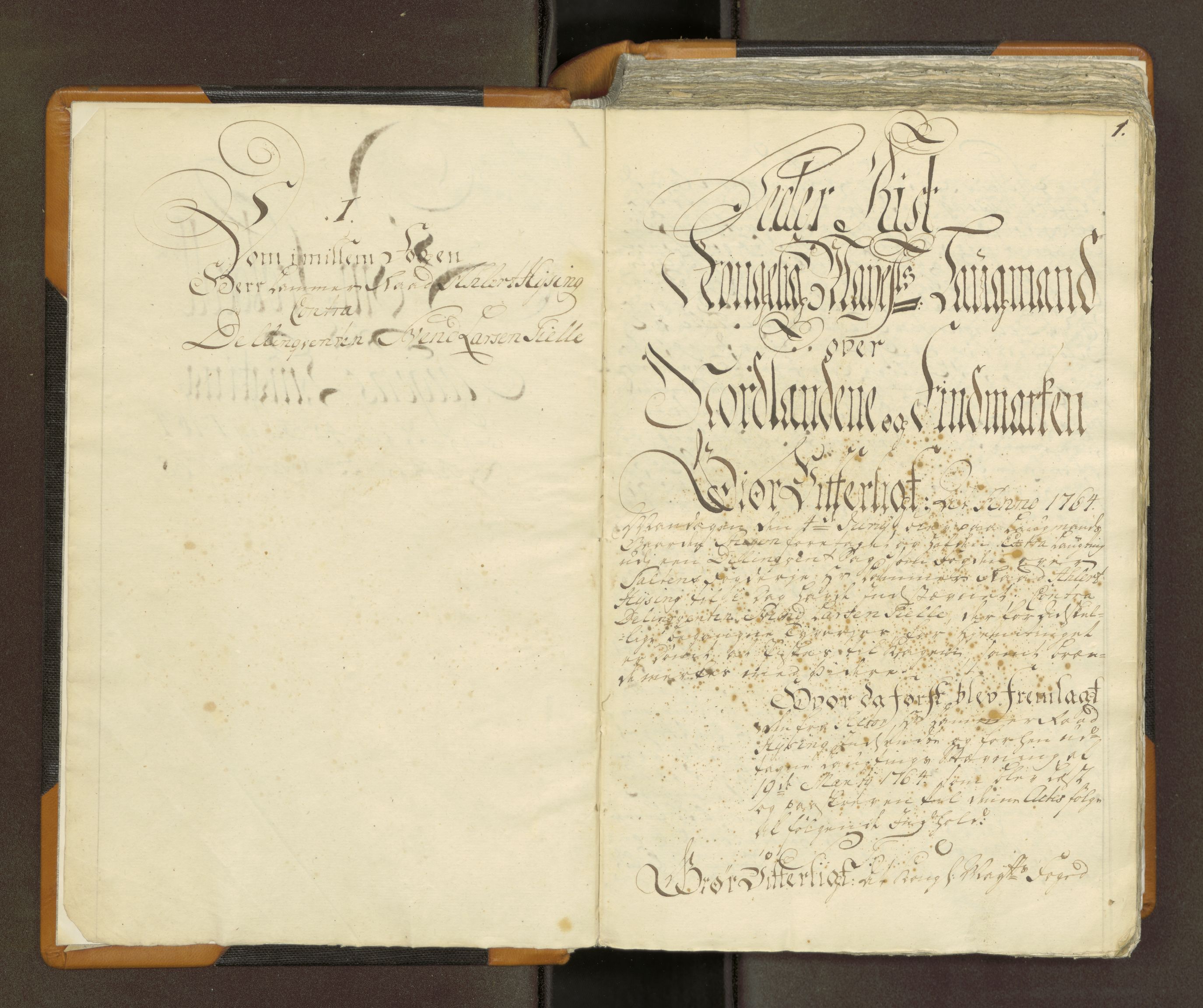 Nordland og Finnmarks lagstol, SAT/A-5608/X/L0025: Domkopibok, 1764-1768, s. 1a
