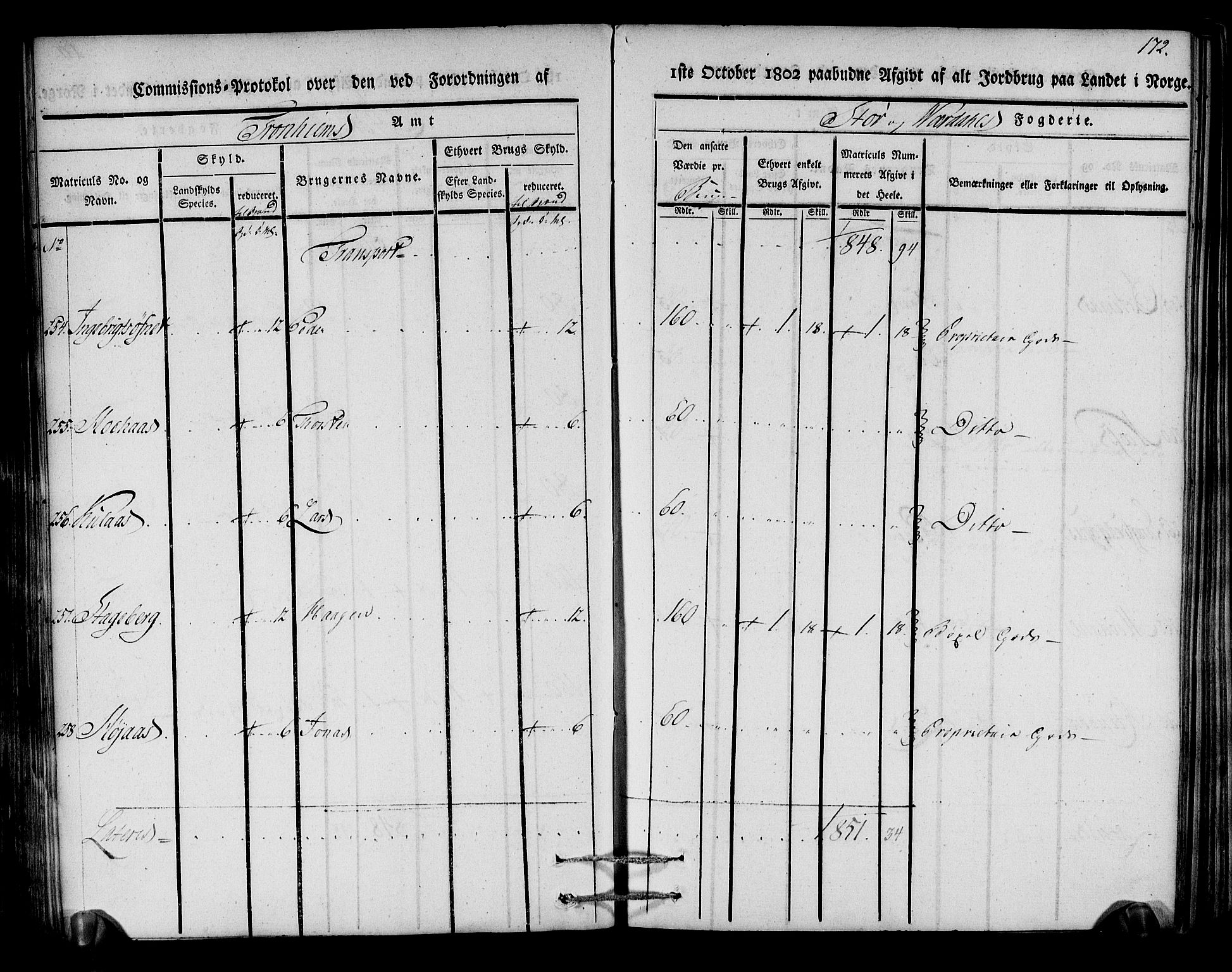 Rentekammeret inntil 1814, Realistisk ordnet avdeling, AV/RA-EA-4070/N/Ne/Nea/L0148: Stjørdal og Verdal fogderi. Kommisjonsprotokoll, 1803, s. 173