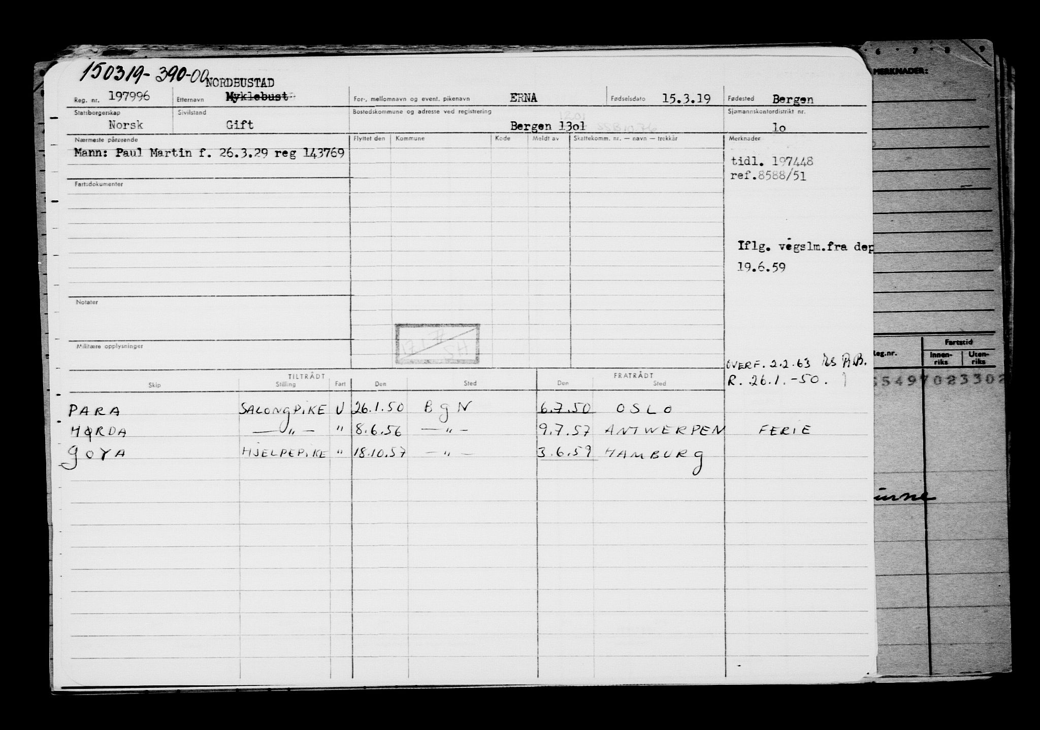 Direktoratet for sjømenn, AV/RA-S-3545/G/Gb/L0167: Hovedkort, 1919, s. 123