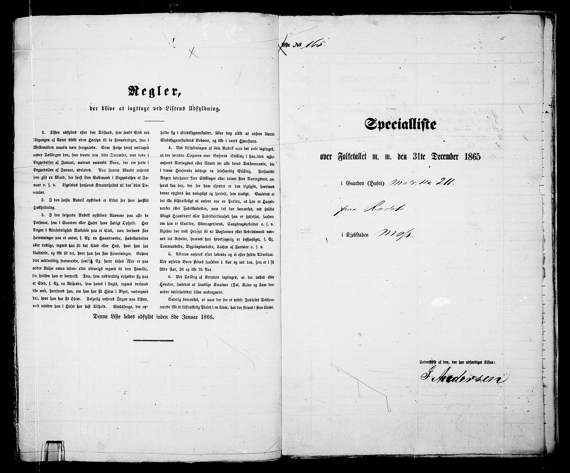 RA, Folketelling 1865 for 0104B Moss prestegjeld, Moss kjøpstad, 1865, s. 342