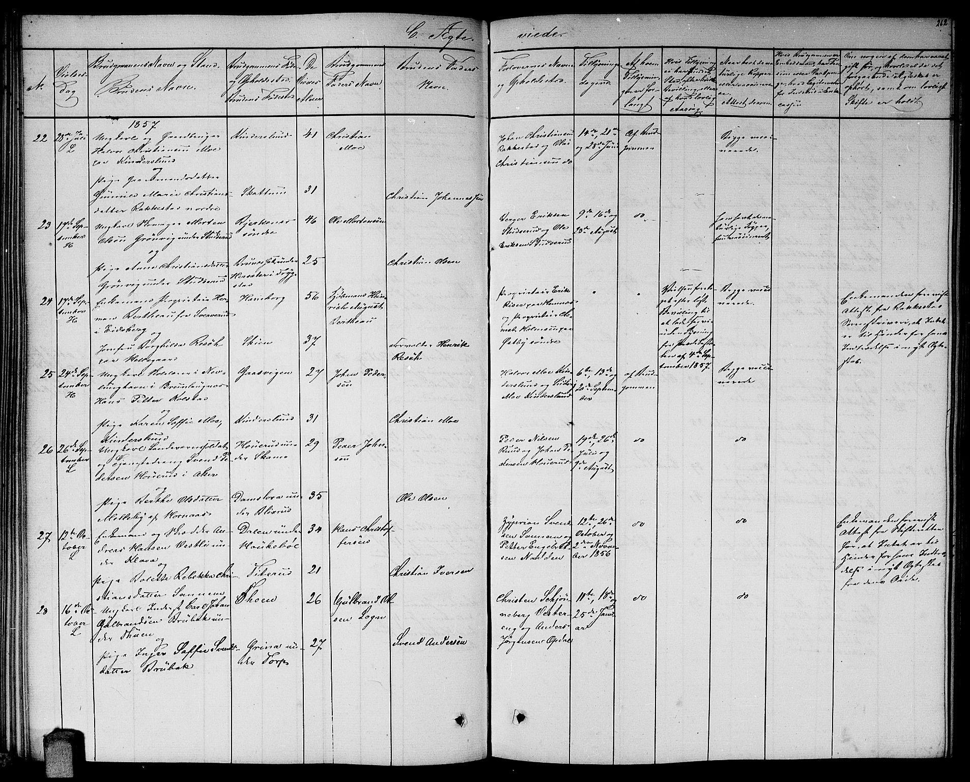 Høland prestekontor Kirkebøker, AV/SAO-A-10346a/G/Ga/L0004: Klokkerbok nr. I 4, 1854-1862, s. 262