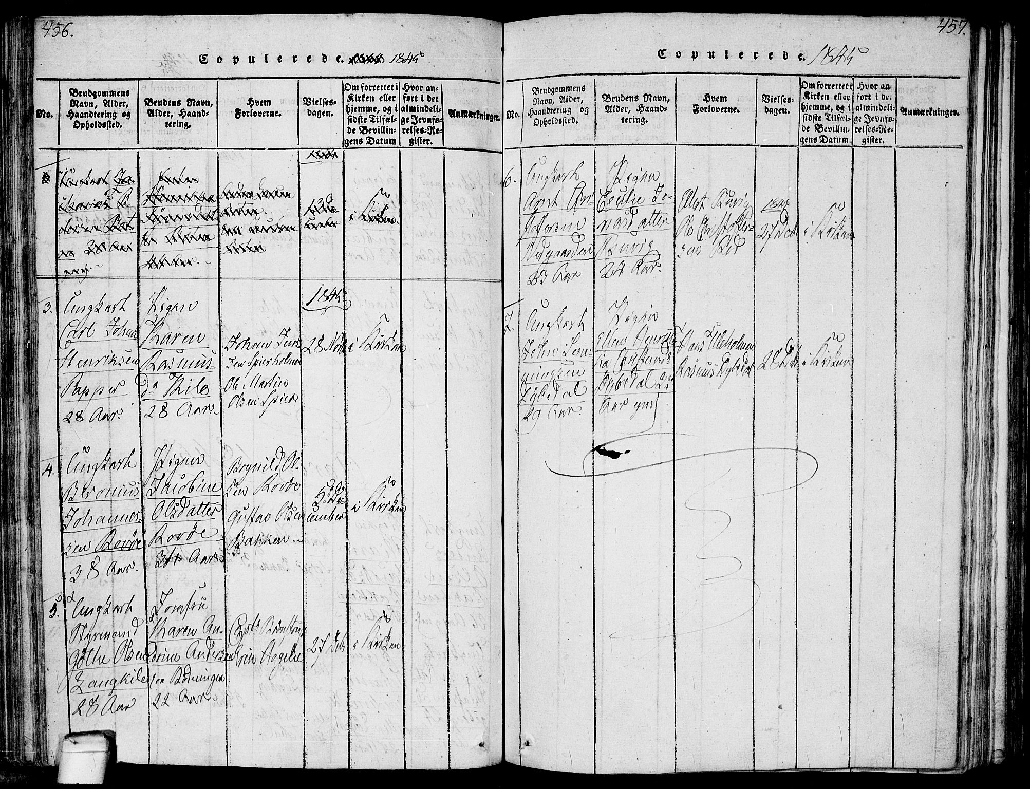 Hvaler prestekontor Kirkebøker, AV/SAO-A-2001/F/Fa/L0005: Ministerialbok nr. I 5, 1816-1845, s. 456-457