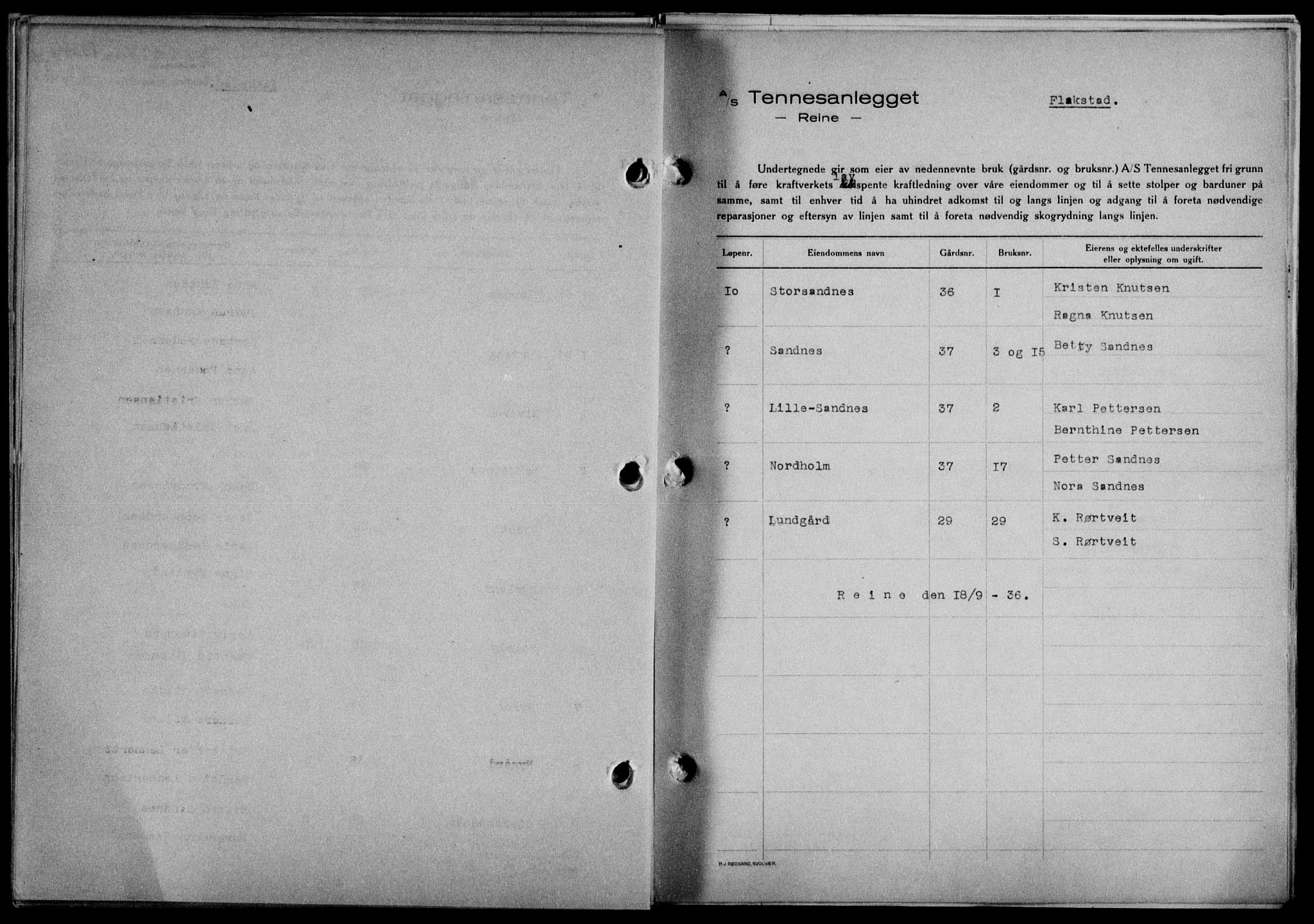 Lofoten sorenskriveri, SAT/A-0017/1/2/2C/L0001a: Pantebok nr. 1a, 1936-1937, Dagboknr: 2354/1936