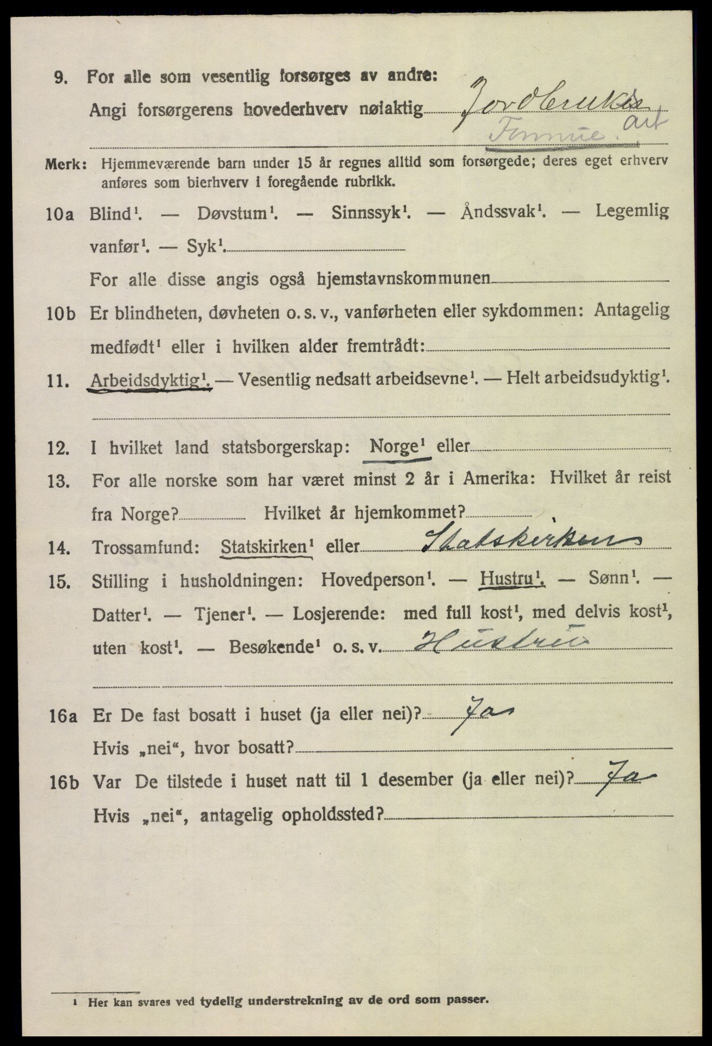 SAH, Folketelling 1920 for 0519 Sør-Fron herred, 1920, s. 1914
