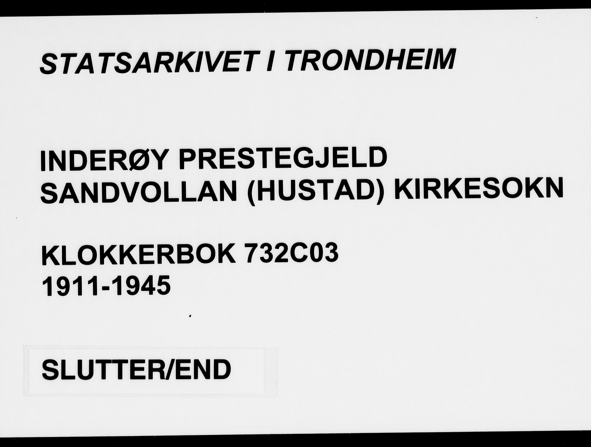 Ministerialprotokoller, klokkerbøker og fødselsregistre - Nord-Trøndelag, AV/SAT-A-1458/732/L0319: Klokkerbok nr. 732C03, 1911-1945