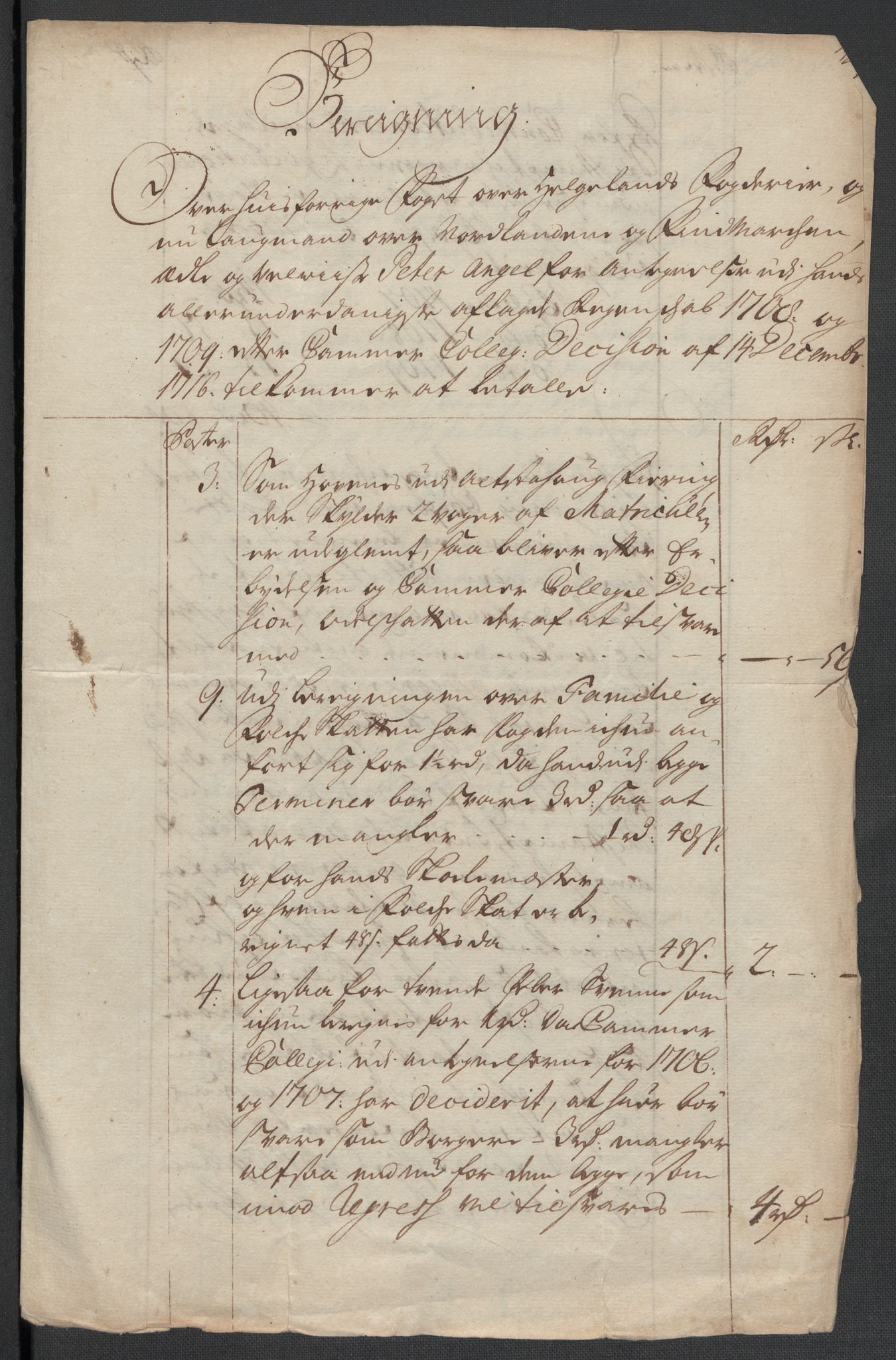 Rentekammeret inntil 1814, Reviderte regnskaper, Fogderegnskap, RA/EA-4092/R65/L4510: Fogderegnskap Helgeland, 1708-1709, s. 263