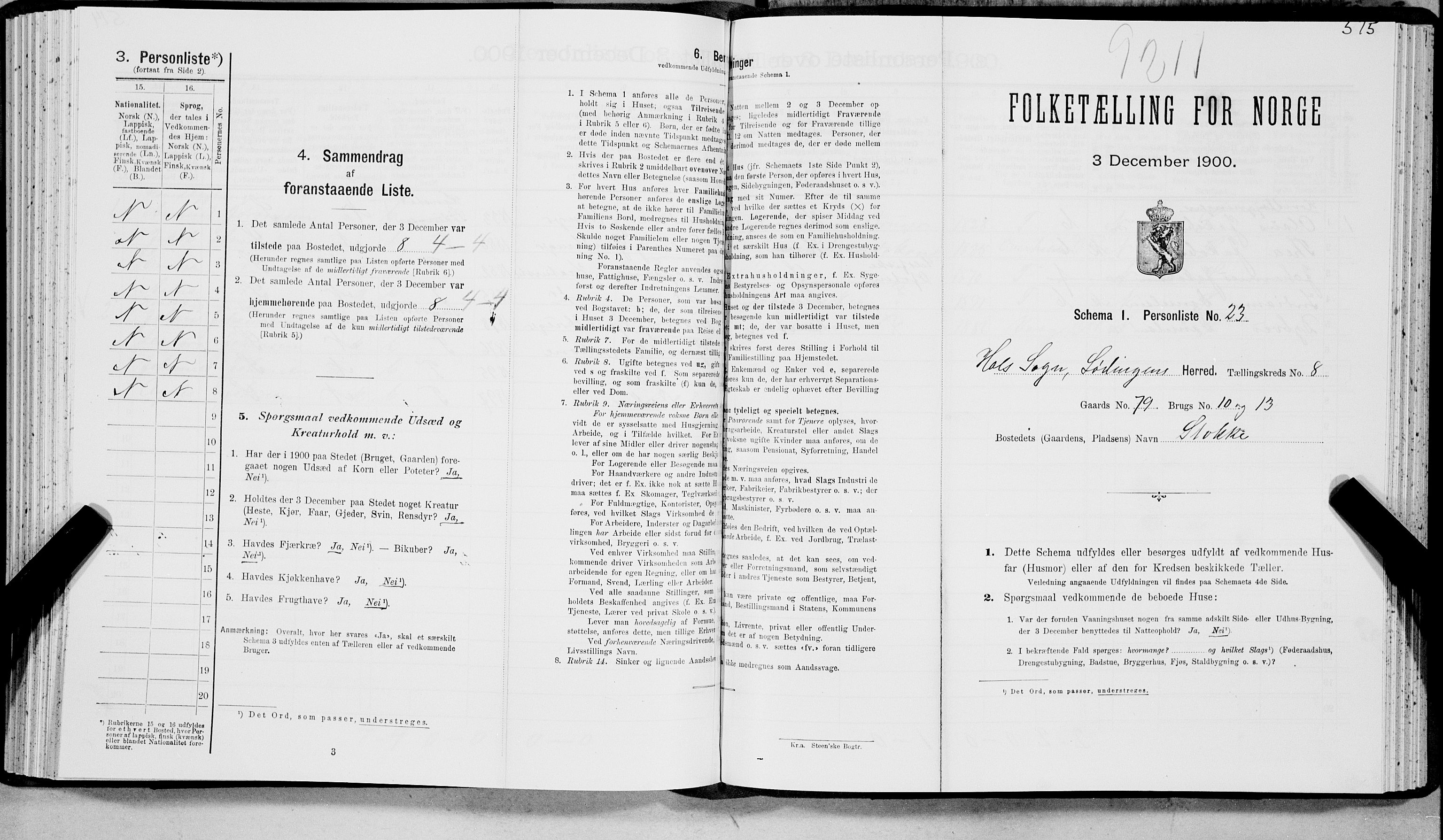 SAT, Folketelling 1900 for 1851 Lødingen herred, 1900, s. 996