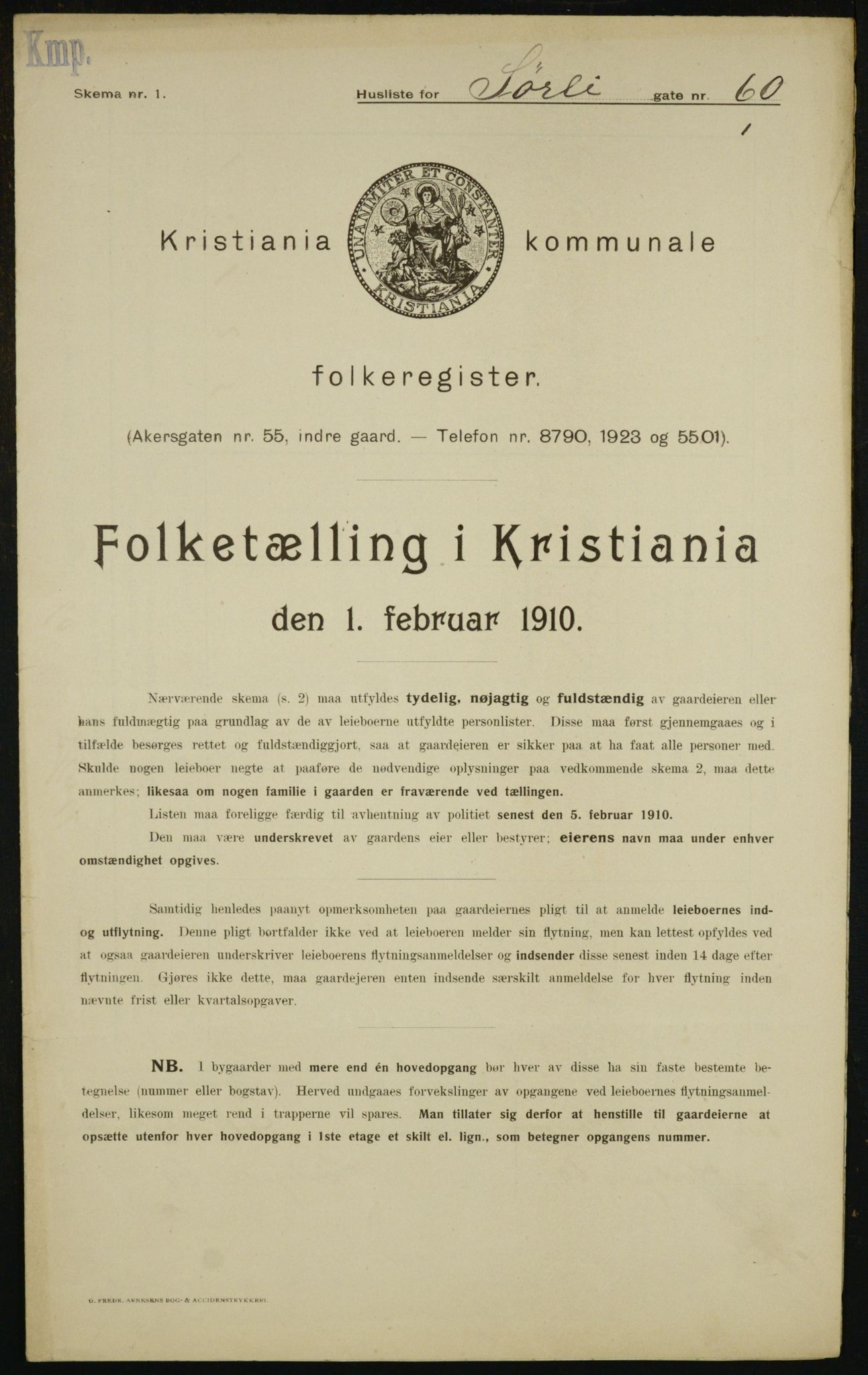 OBA, Kommunal folketelling 1.2.1910 for Kristiania, 1910, s. 101492