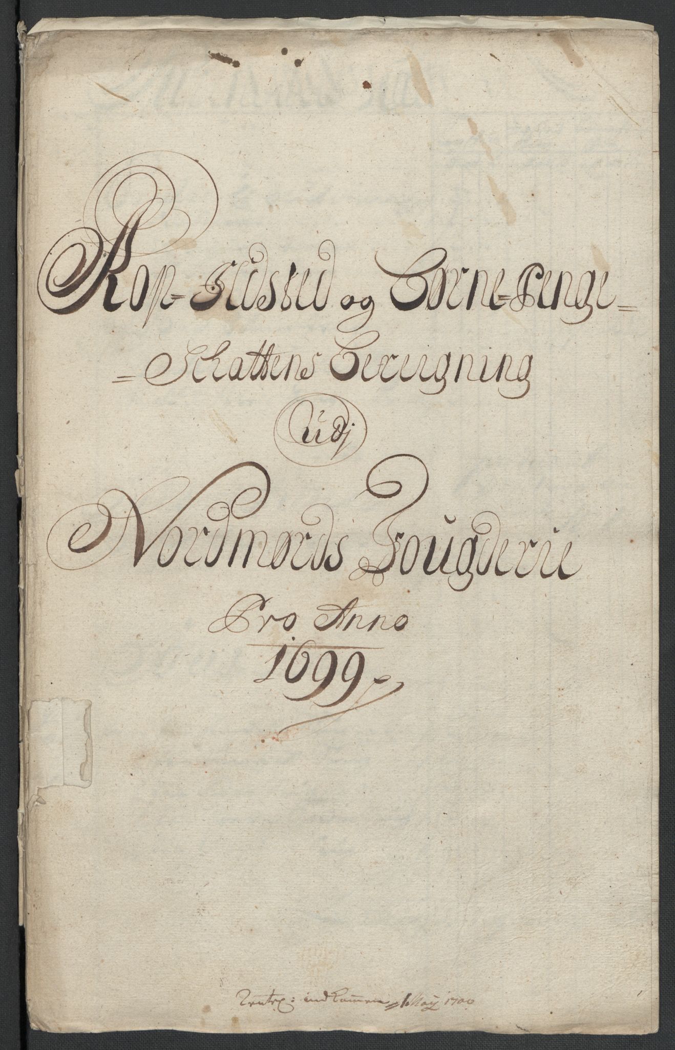 Rentekammeret inntil 1814, Reviderte regnskaper, Fogderegnskap, RA/EA-4092/R56/L3738: Fogderegnskap Nordmøre, 1699, s. 157