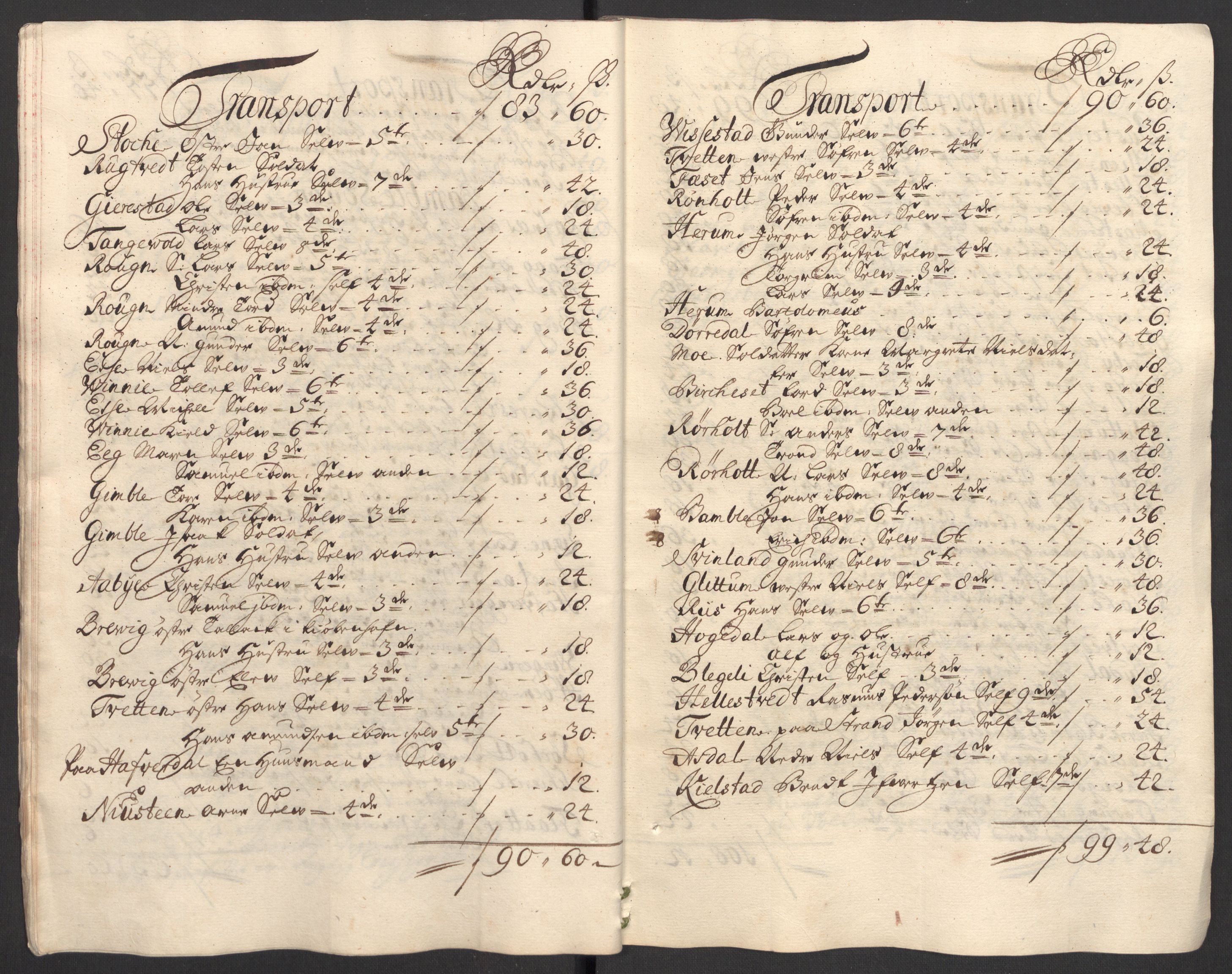 Rentekammeret inntil 1814, Reviderte regnskaper, Fogderegnskap, AV/RA-EA-4092/R36/L2121: Fogderegnskap Øvre og Nedre Telemark og Bamble, 1711, s. 472