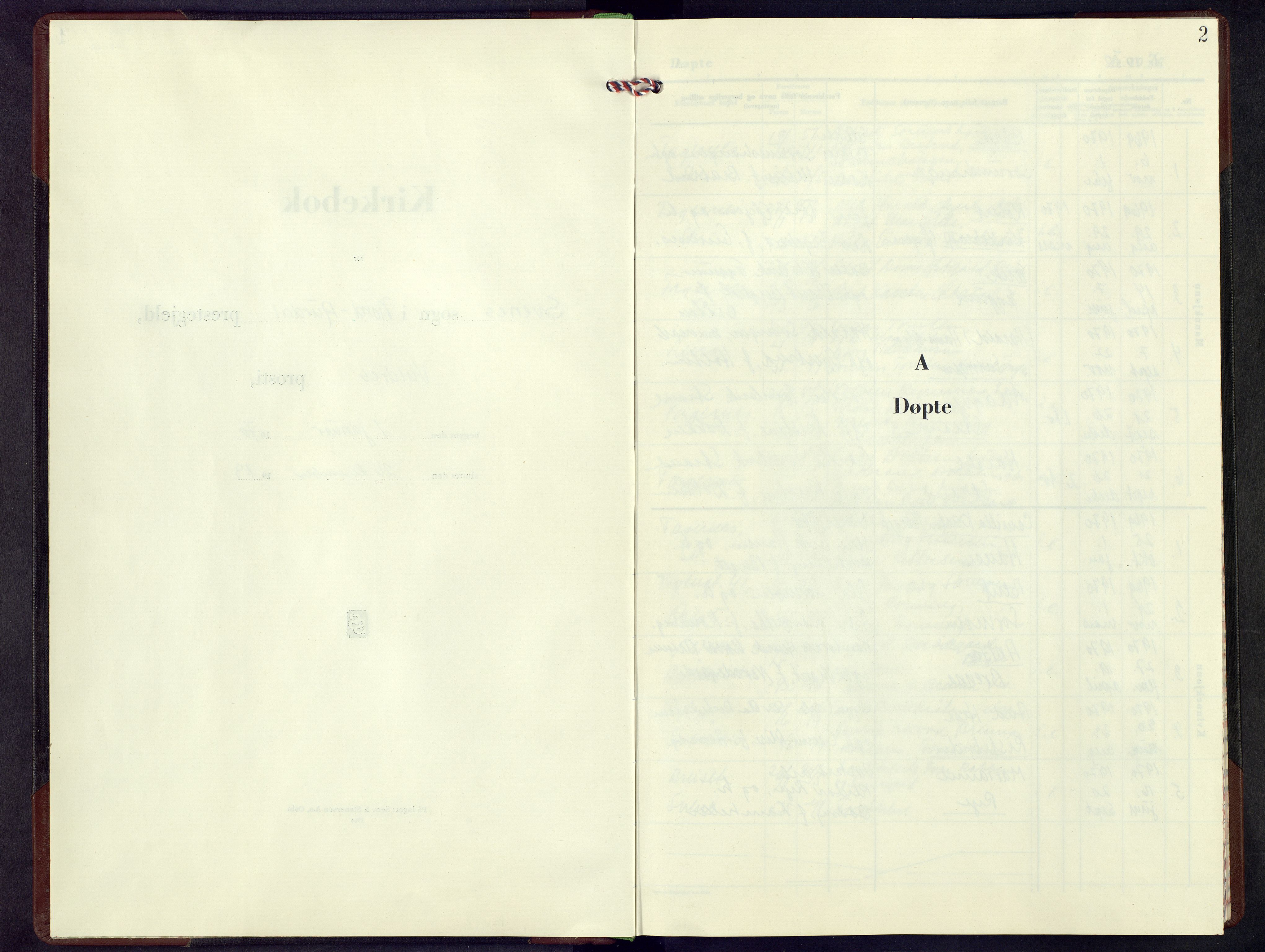 Nord-Aurdal prestekontor, AV/SAH-PREST-132/H/Ha/Hab/L0023: Klokkerbok nr. 23, 1970-1979, s. 2