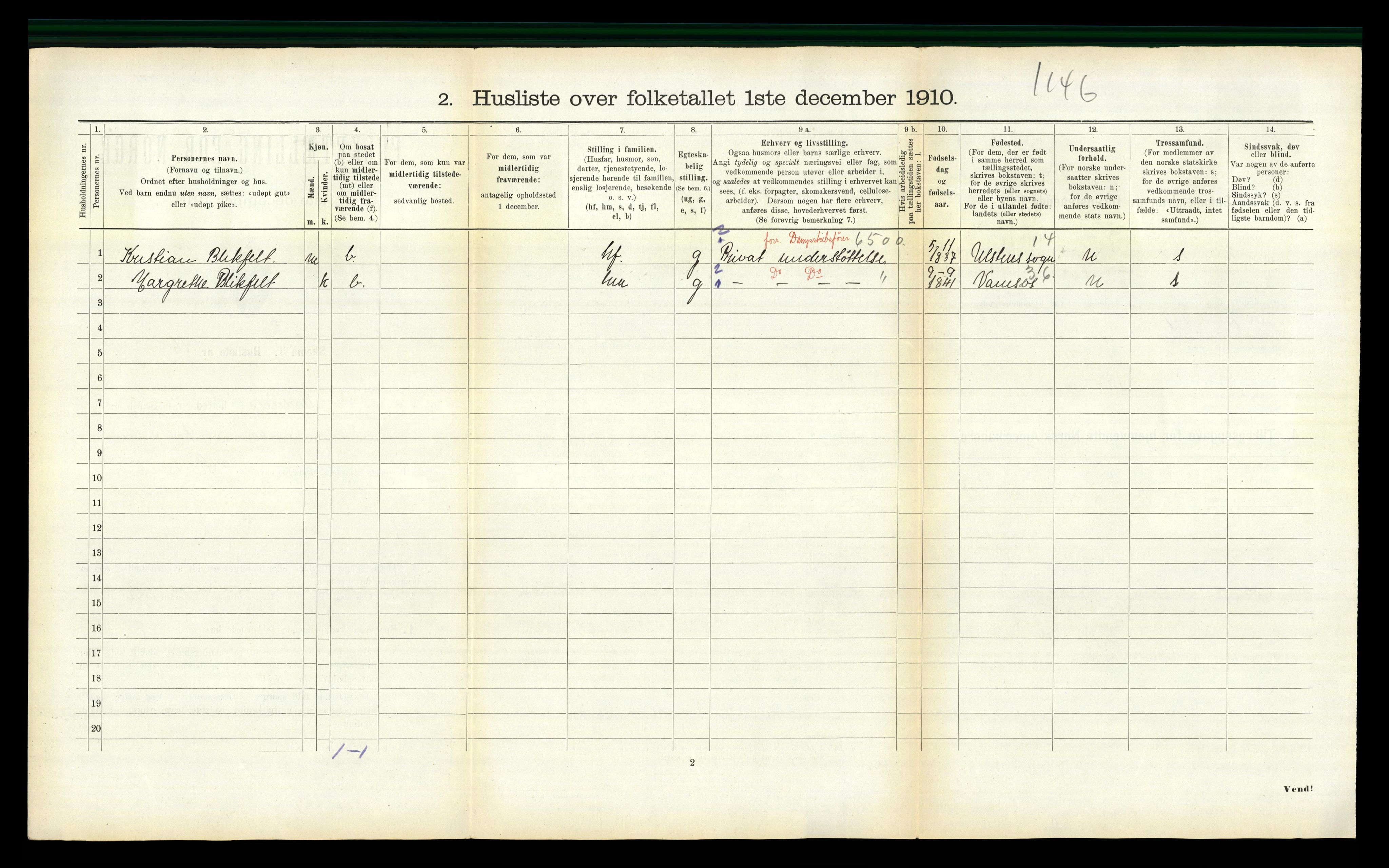 RA, Folketelling 1910 for 1622 Agdenes herred, 1910, s. 412