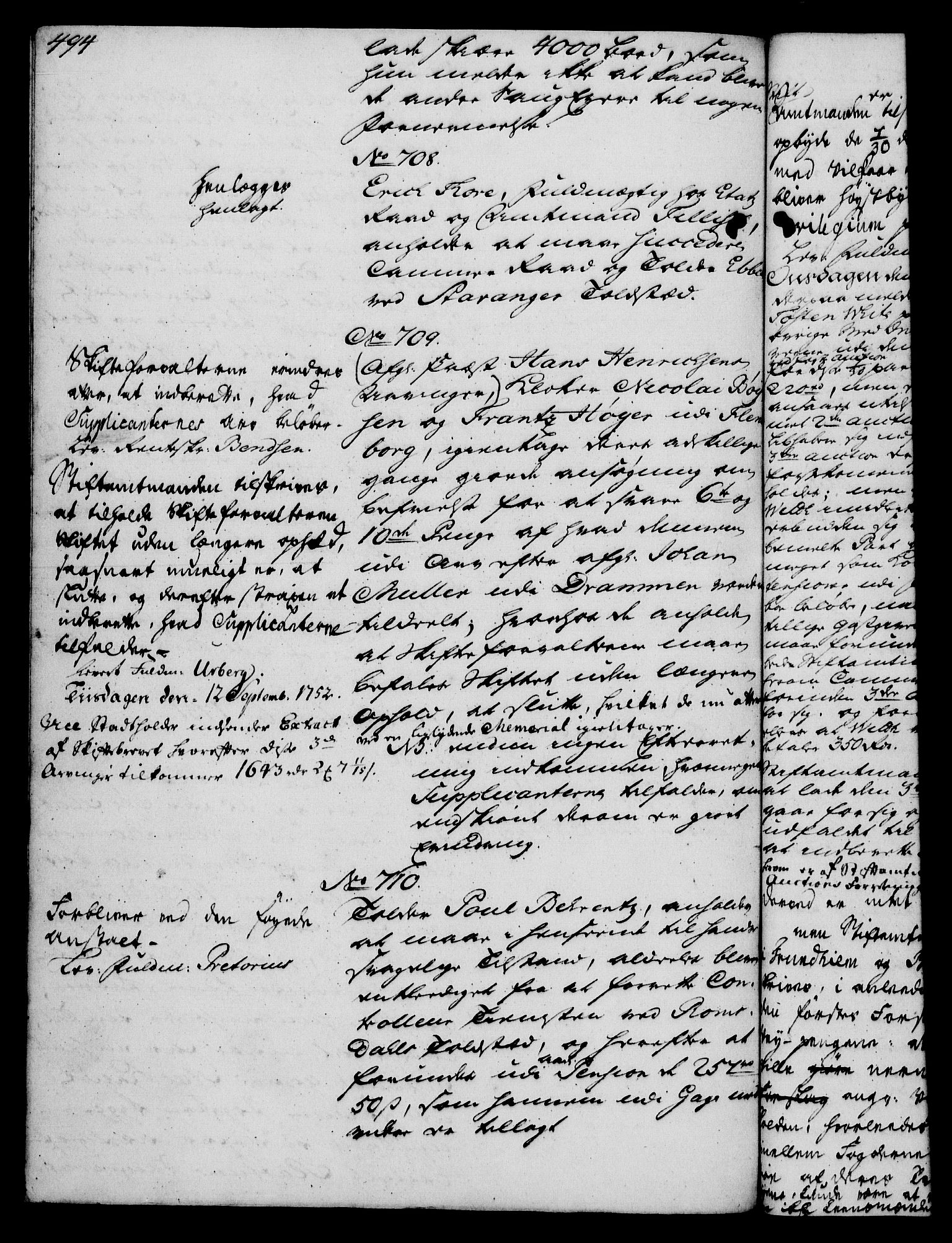 Rentekammeret, Kammerkanselliet, AV/RA-EA-3111/G/Gh/Gha/L0030: Norsk ekstraktmemorialprotokoll (merket RK 53.75), 1749-1751, s. 494