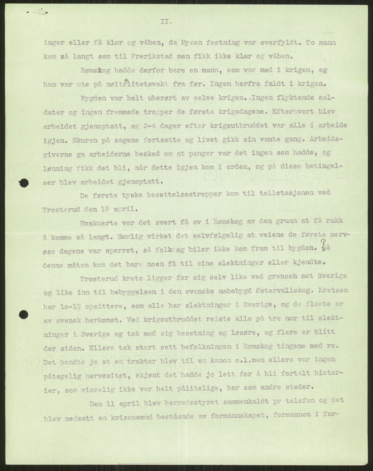 Forsvaret, Forsvarets krigshistoriske avdeling, AV/RA-RAFA-2017/Y/Ya/L0013: II-C-11-31 - Fylkesmenn.  Rapporter om krigsbegivenhetene 1940., 1940, s. 139