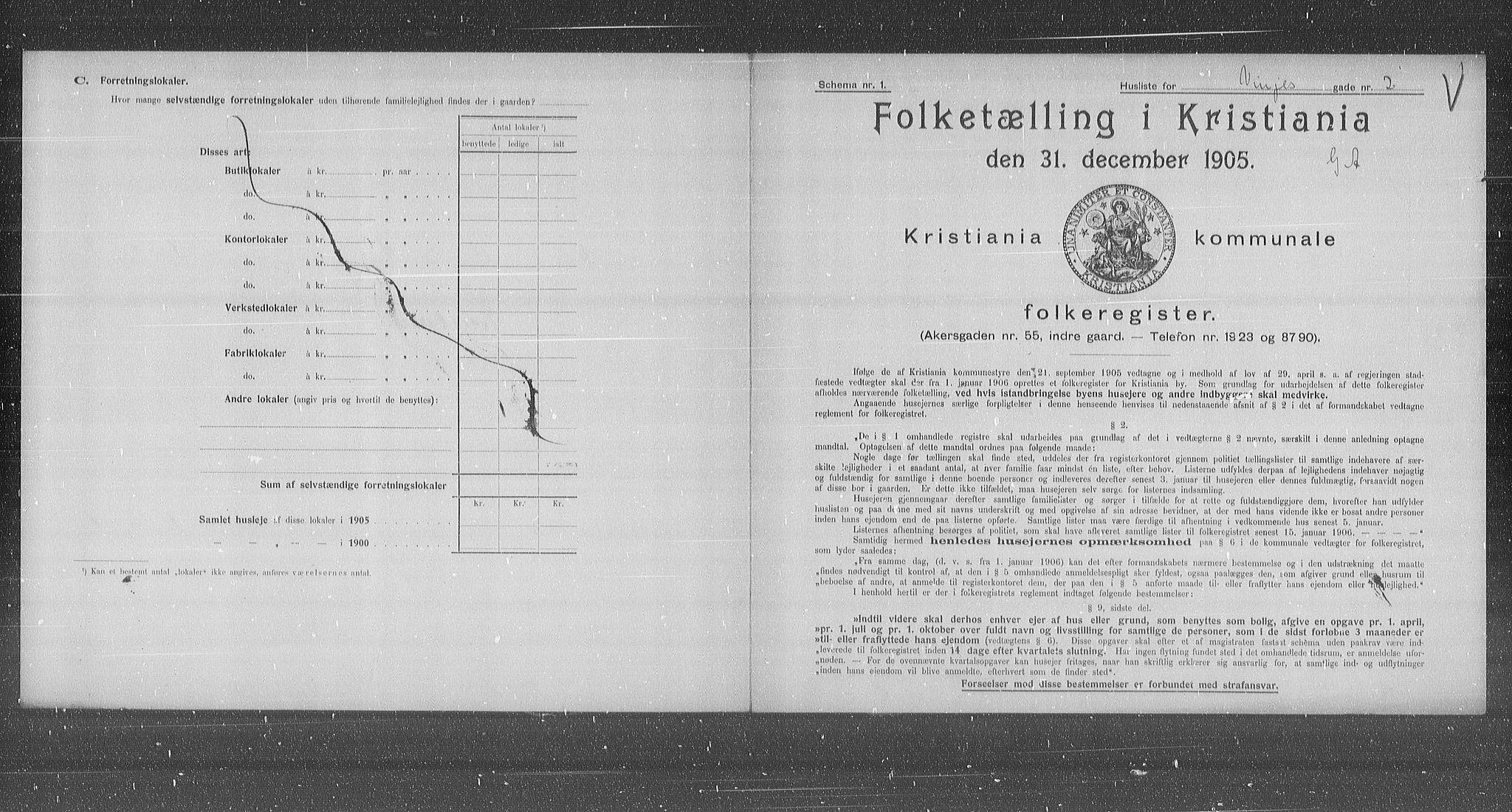 OBA, Kommunal folketelling 31.12.1905 for Kristiania kjøpstad, 1905, s. 65240