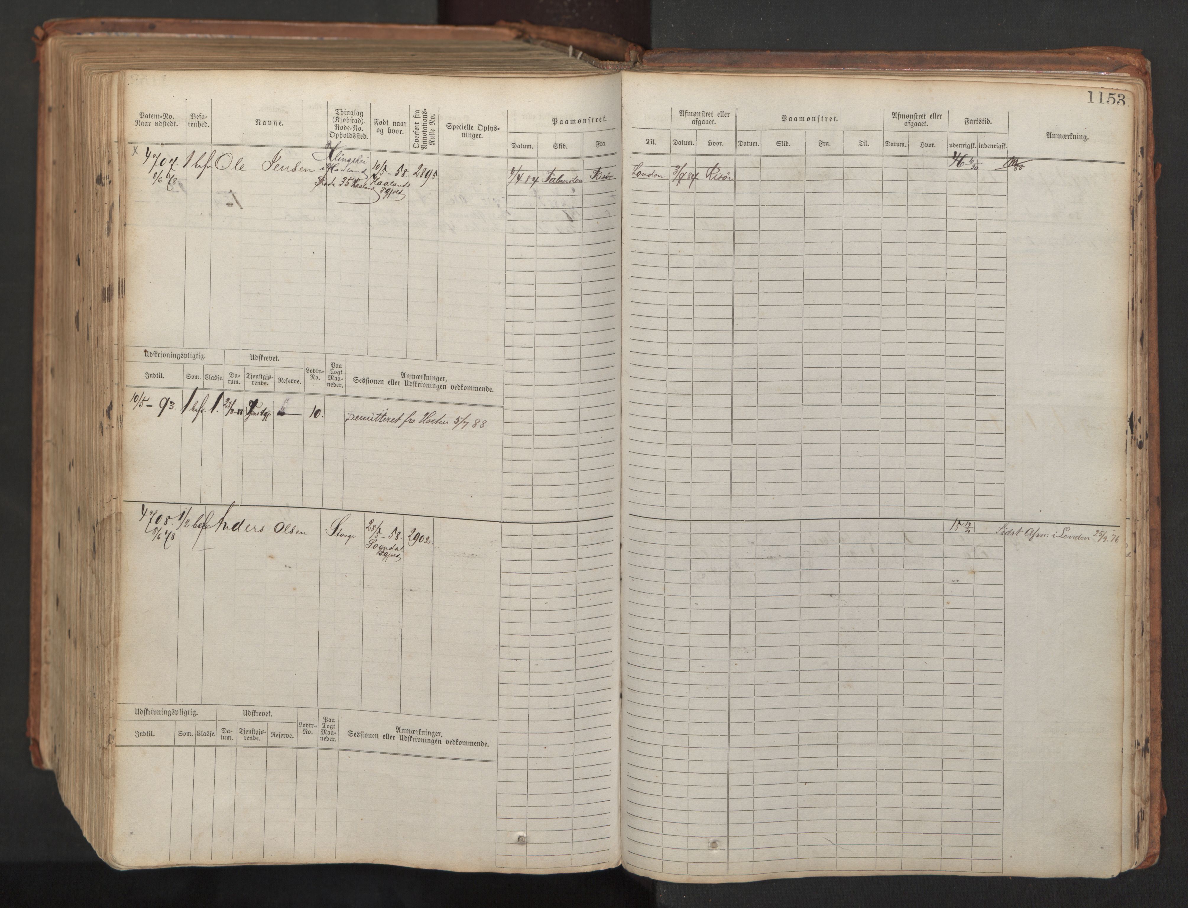 Stavanger sjømannskontor, AV/SAST-A-102006/F/Fb/Fbb/L0008: Sjøfartshovedrulle, patentnr. 3605-4804, 1873, s. 642