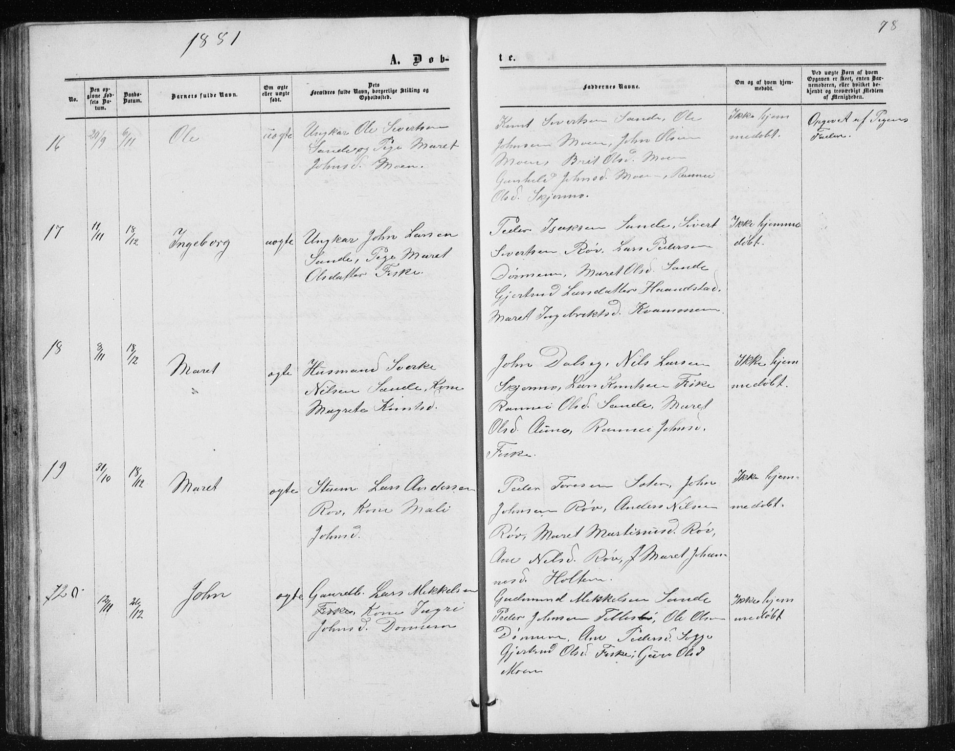 Ministerialprotokoller, klokkerbøker og fødselsregistre - Møre og Romsdal, AV/SAT-A-1454/597/L1064: Klokkerbok nr. 597C01, 1866-1898, s. 78