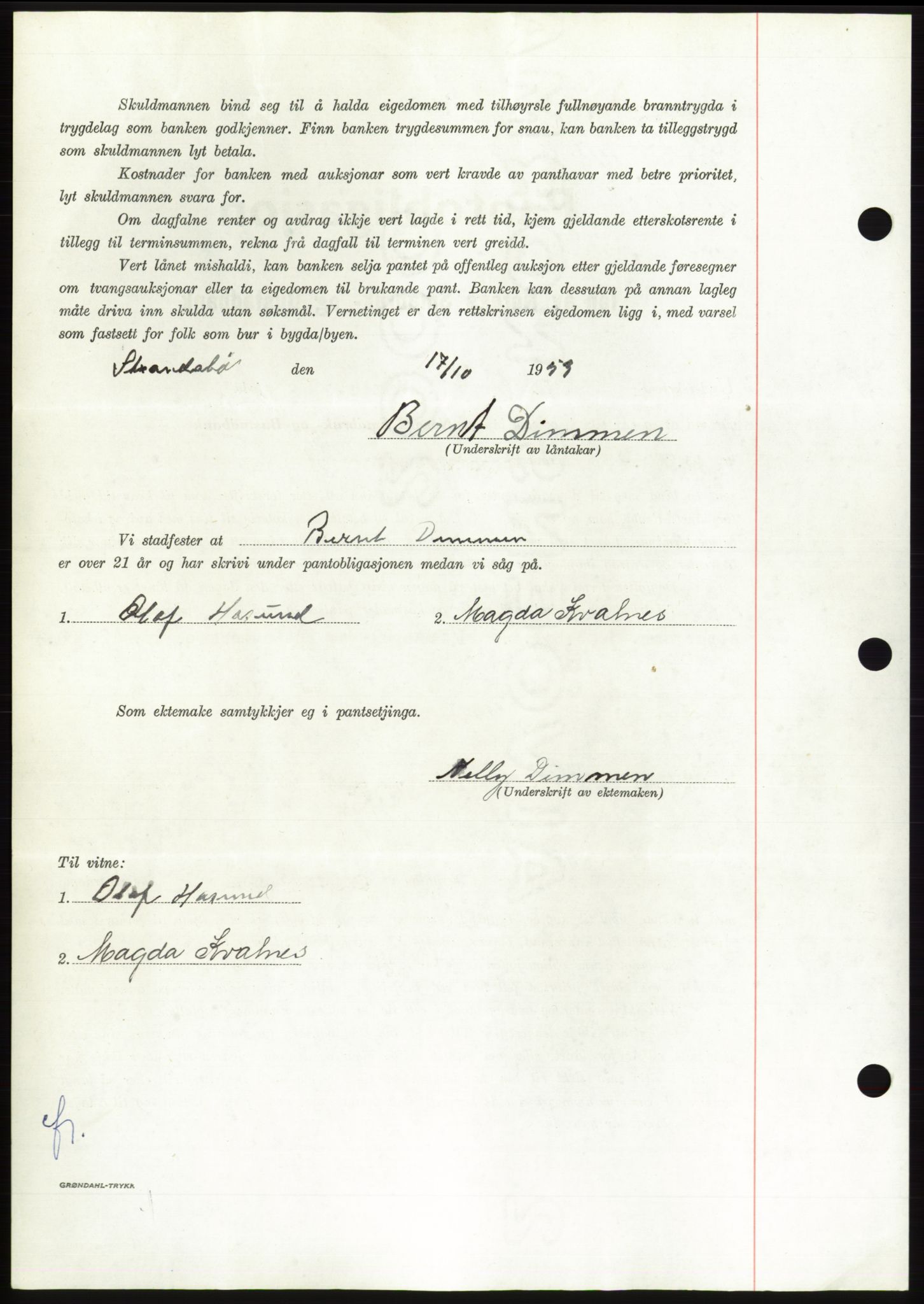 Søre Sunnmøre sorenskriveri, AV/SAT-A-4122/1/2/2C/L0124: Pantebok nr. 12B, 1953-1954, Dagboknr: 2590/1953