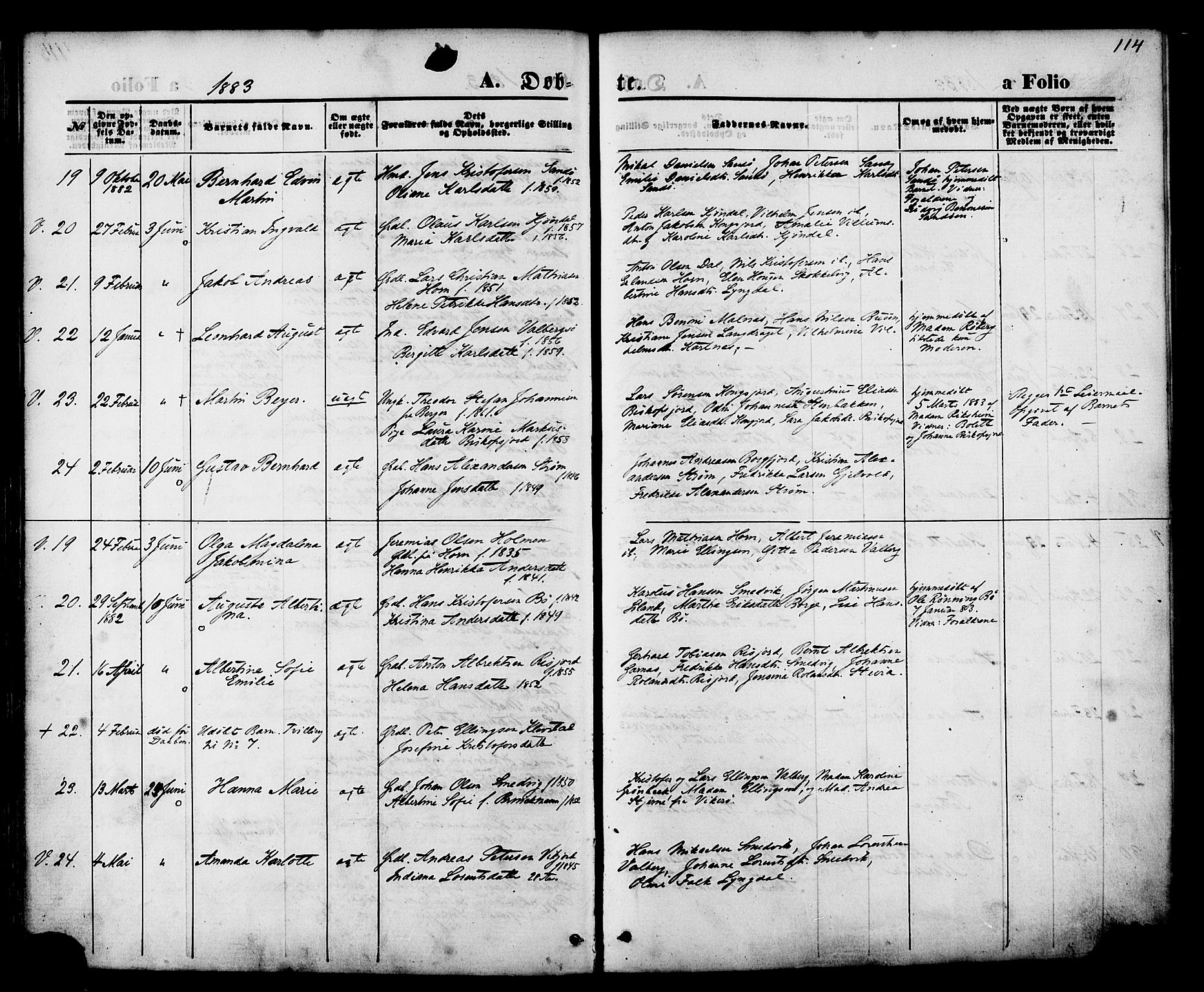 Ministerialprotokoller, klokkerbøker og fødselsregistre - Nordland, AV/SAT-A-1459/880/L1132: Ministerialbok nr. 880A06, 1869-1887, s. 114