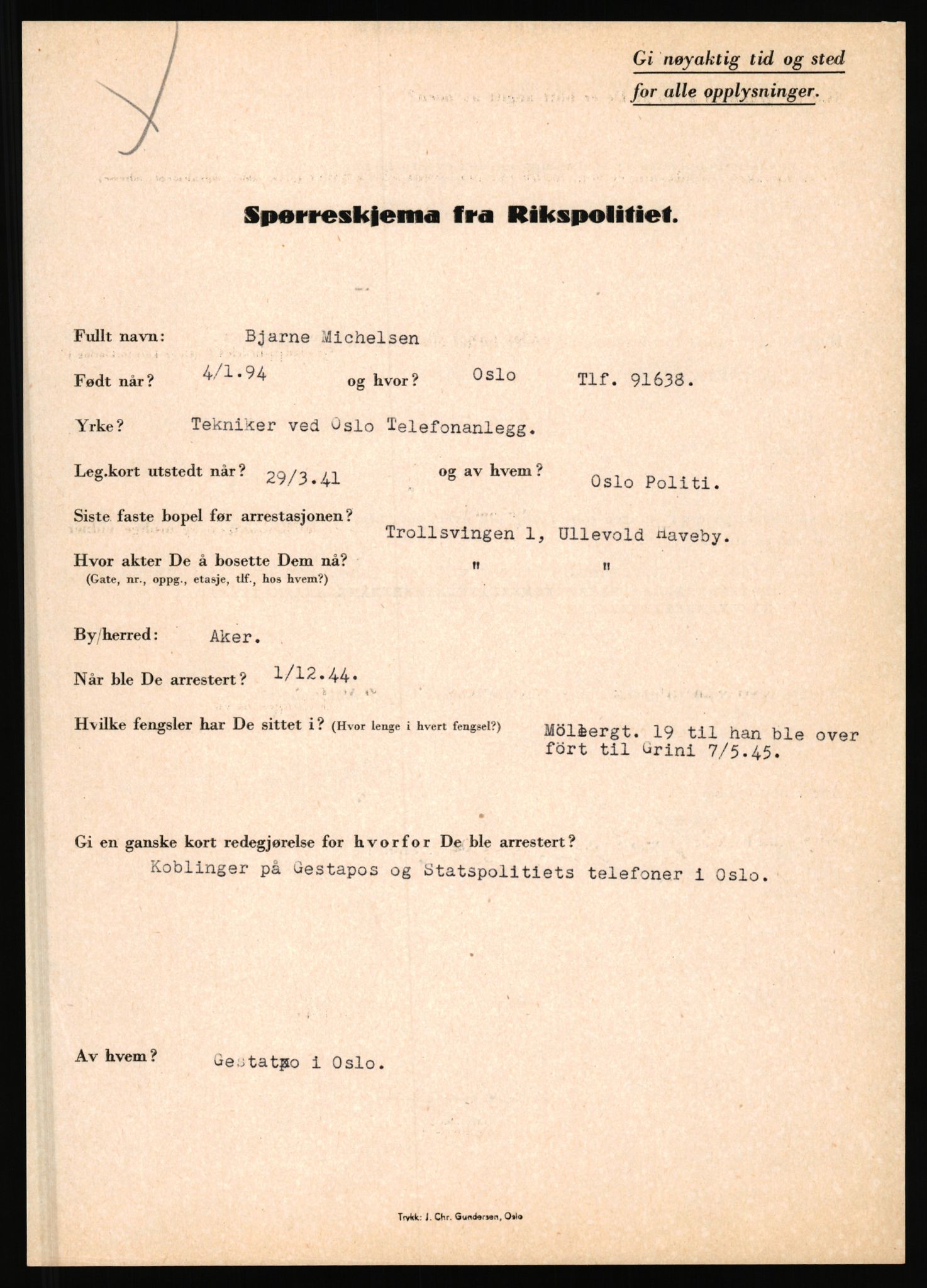 Rikspolitisjefen, AV/RA-S-1560/L/L0011: Lucassen, Oscar Fredrik - Moen, Olav, 1940-1945, s. 892