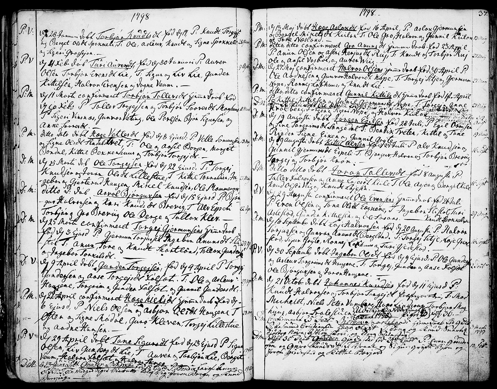 Fyresdal kirkebøker, SAKO/A-263/F/Fa/L0002: Ministerialbok nr. I 2, 1769-1814, s. 37