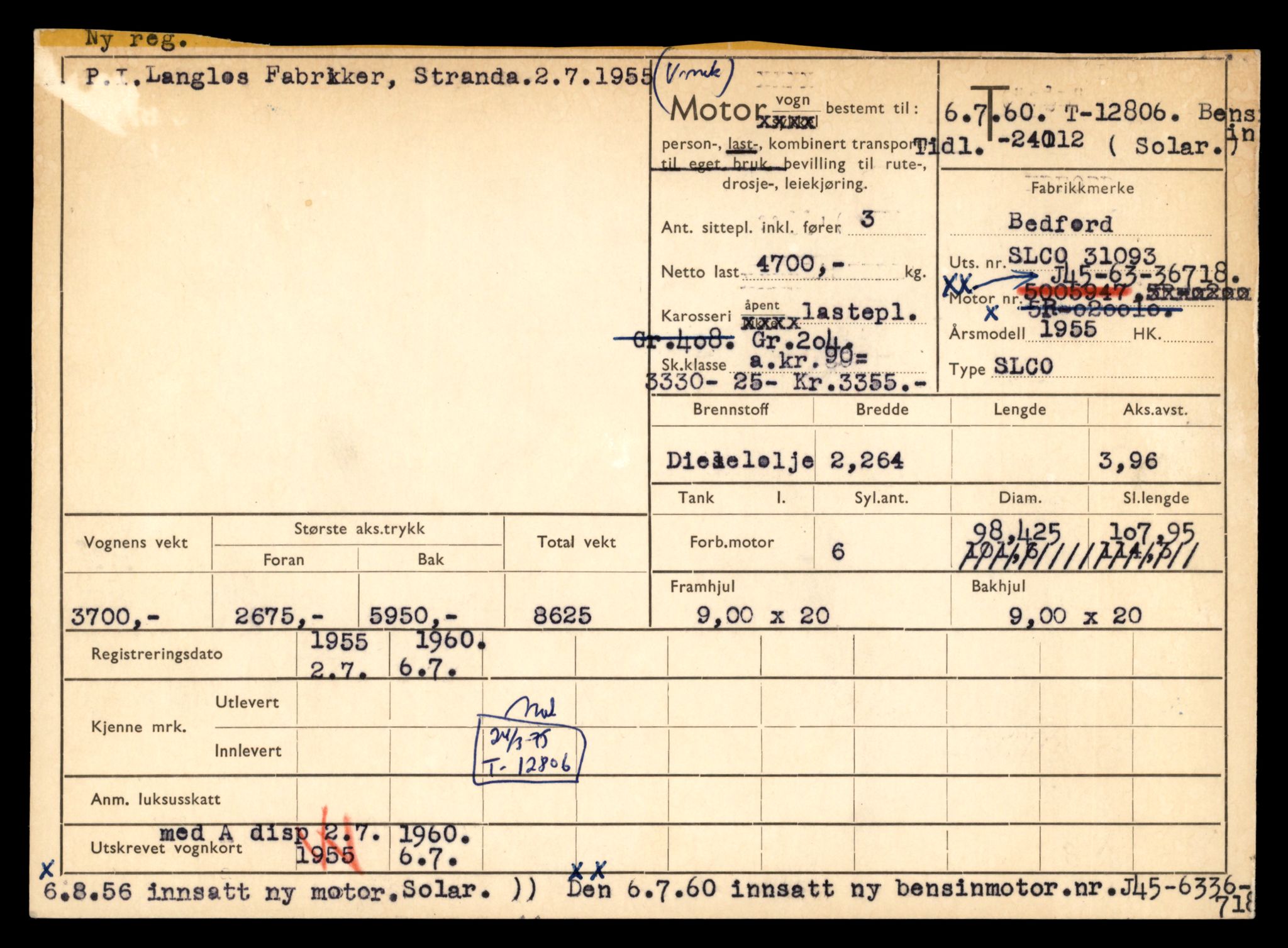 Møre og Romsdal vegkontor - Ålesund trafikkstasjon, AV/SAT-A-4099/F/Fe/L0035: Registreringskort for kjøretøy T 12653 - T 12829, 1927-1998, s. 2964