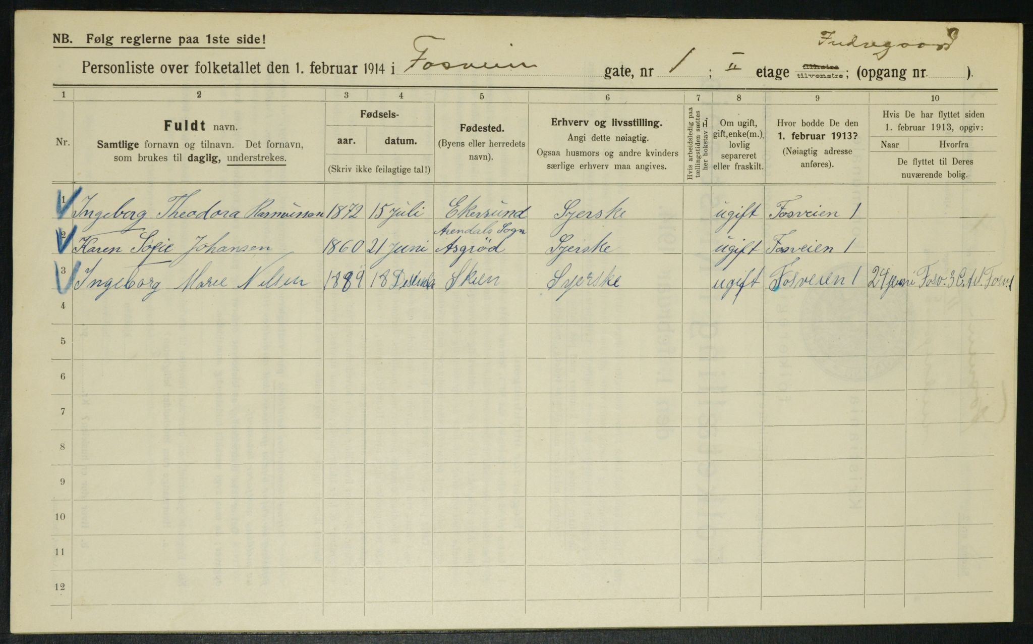 OBA, Kommunal folketelling 1.2.1914 for Kristiania, 1914, s. 24831