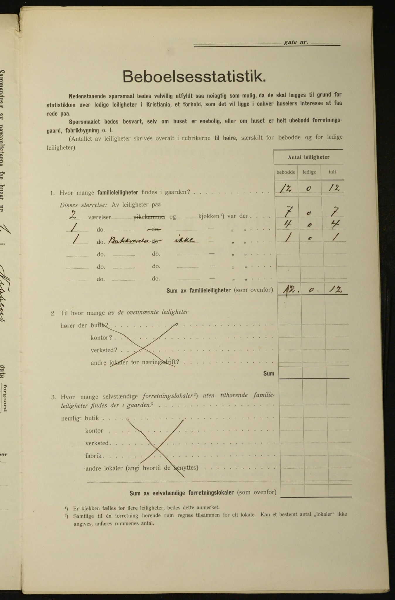 OBA, Kommunal folketelling 1.2.1912 for Kristiania, 1912, s. 71707