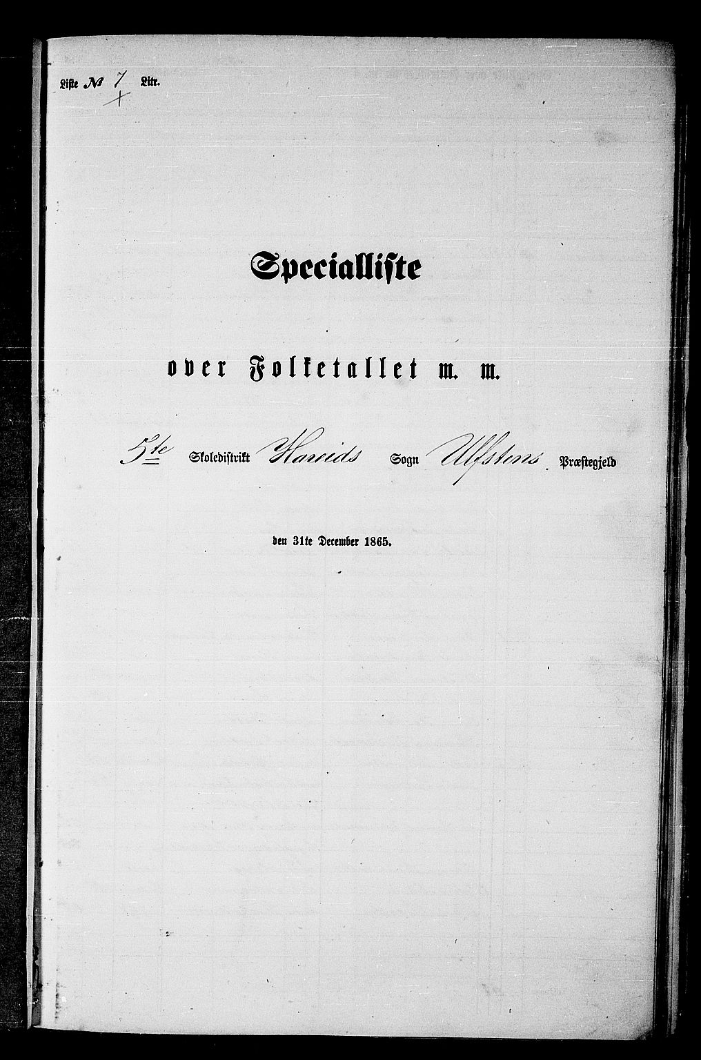 RA, Folketelling 1865 for 1516P Ulstein prestegjeld, 1865, s. 88