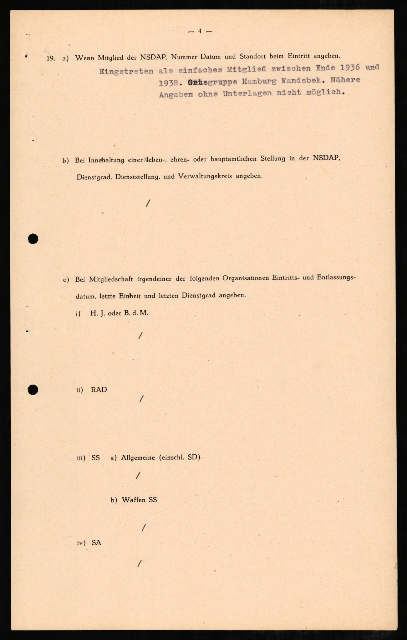 Forsvaret, Forsvarets overkommando II, AV/RA-RAFA-3915/D/Db/L0006: CI Questionaires. Tyske okkupasjonsstyrker i Norge. Tyskere., 1945-1946, s. 28