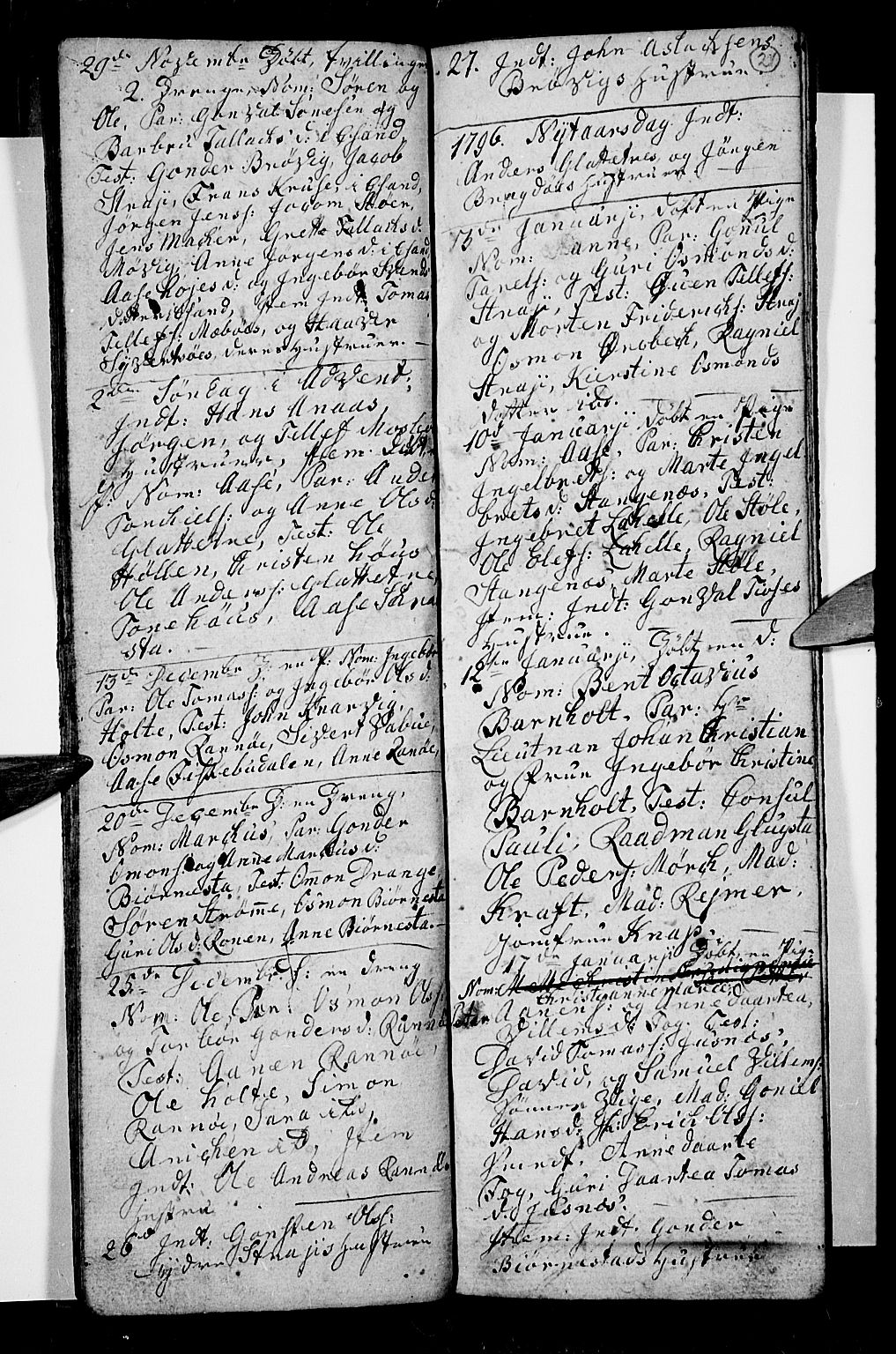 Oddernes sokneprestkontor, SAK/1111-0033/F/Fb/Fba/L0002: Klokkerbok nr. B 2, 1791-1806, s. 21