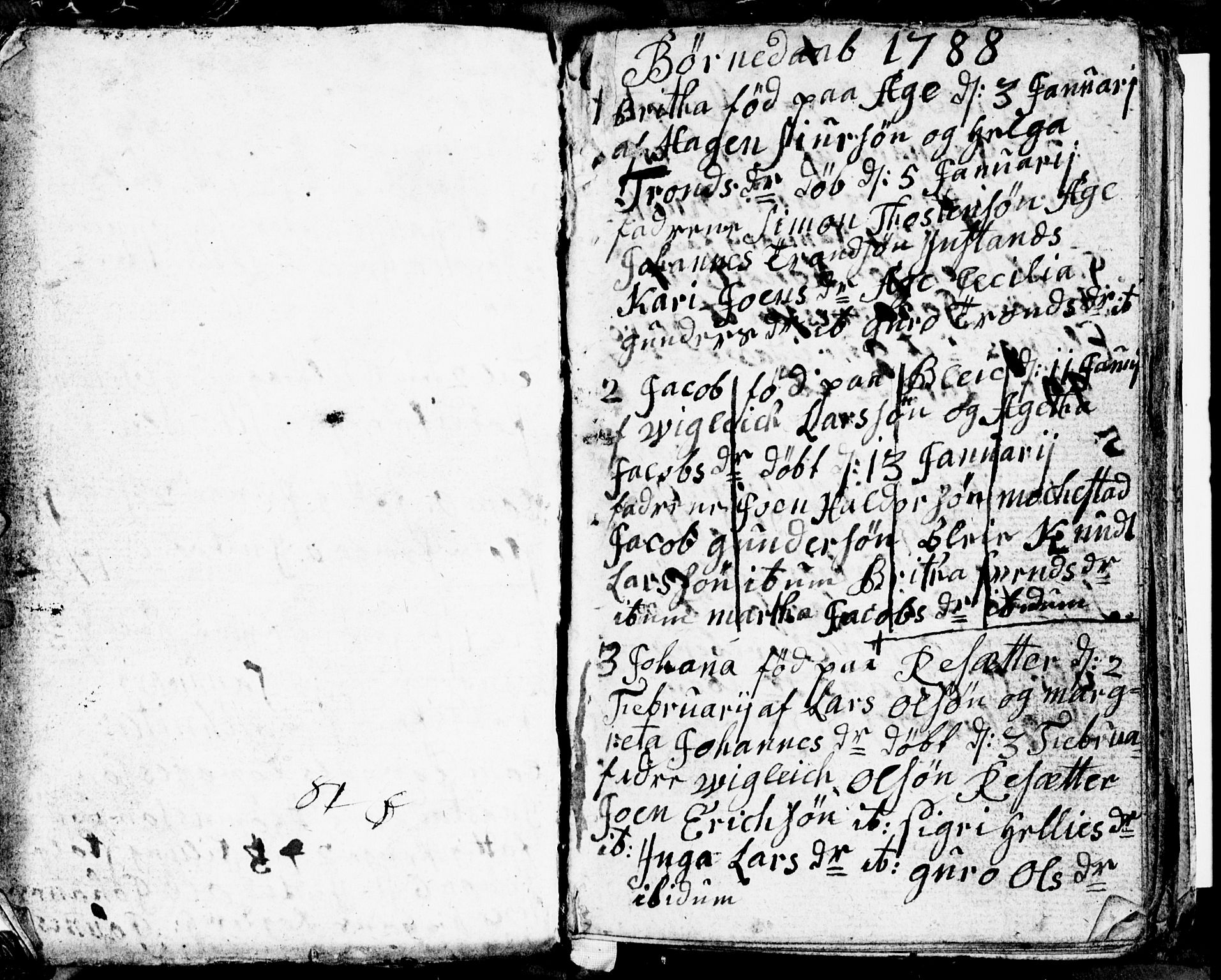 Ullensvang sokneprestembete, SAB/A-78701/H/Hab: Klokkerbok nr. B 6, 1788-1791