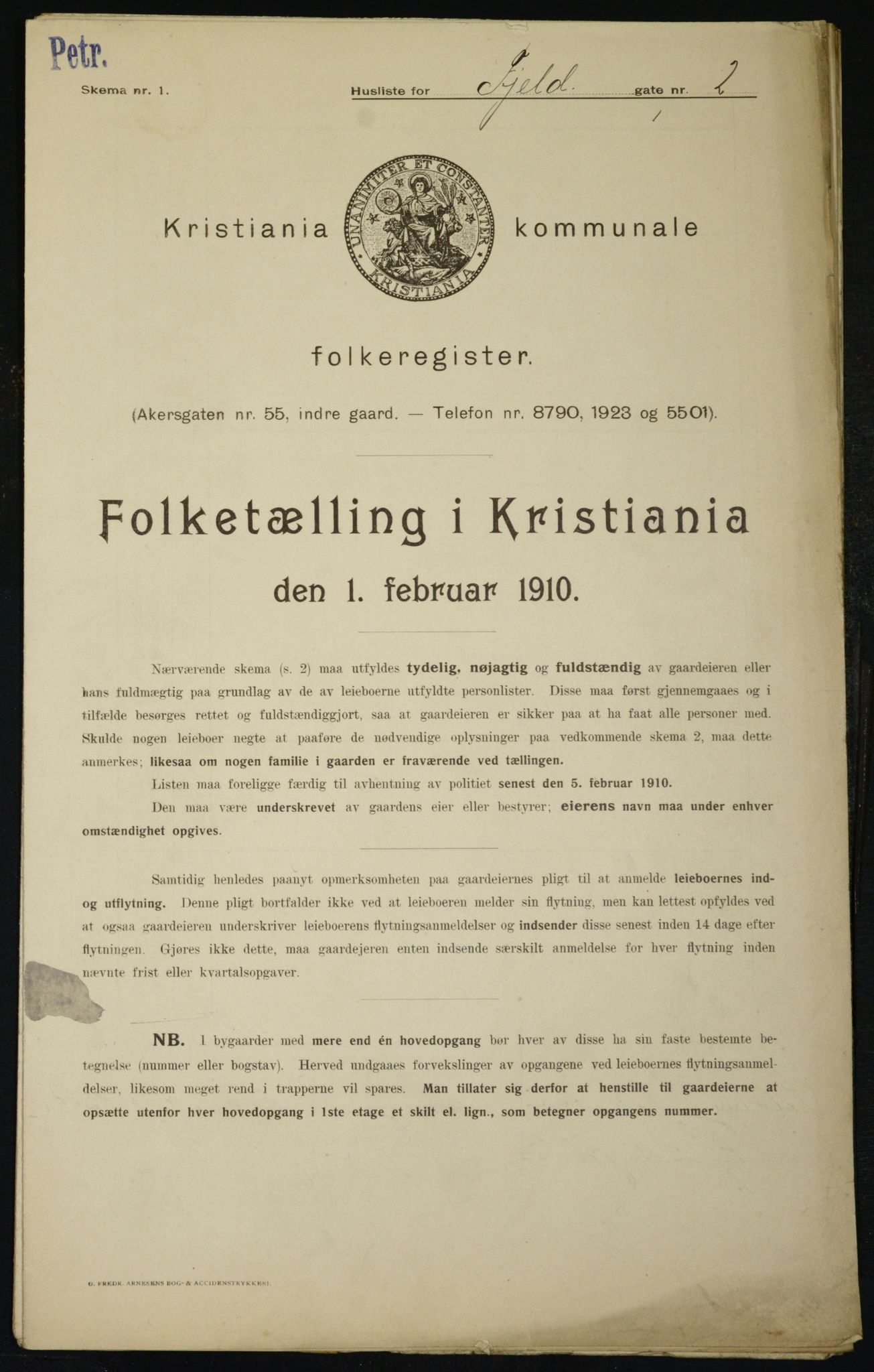 OBA, Kommunal folketelling 1.2.1910 for Kristiania, 1910, s. 22828