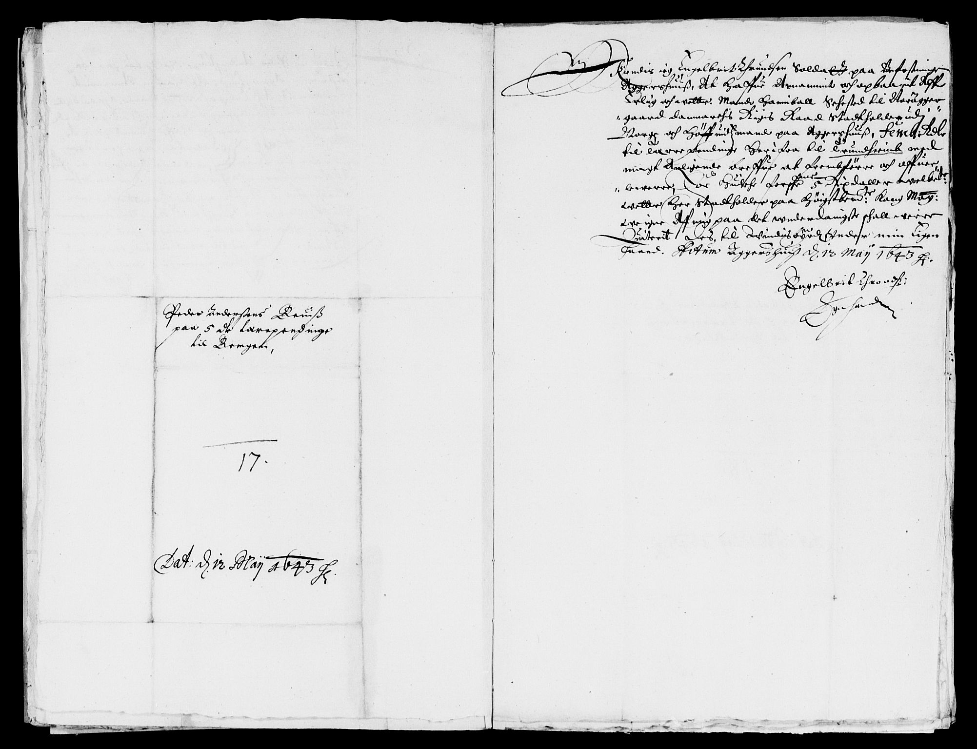 Rentekammeret inntil 1814, Reviderte regnskaper, Lensregnskaper, AV/RA-EA-5023/R/Rb/Rba/L0171: Akershus len, 1643-1644