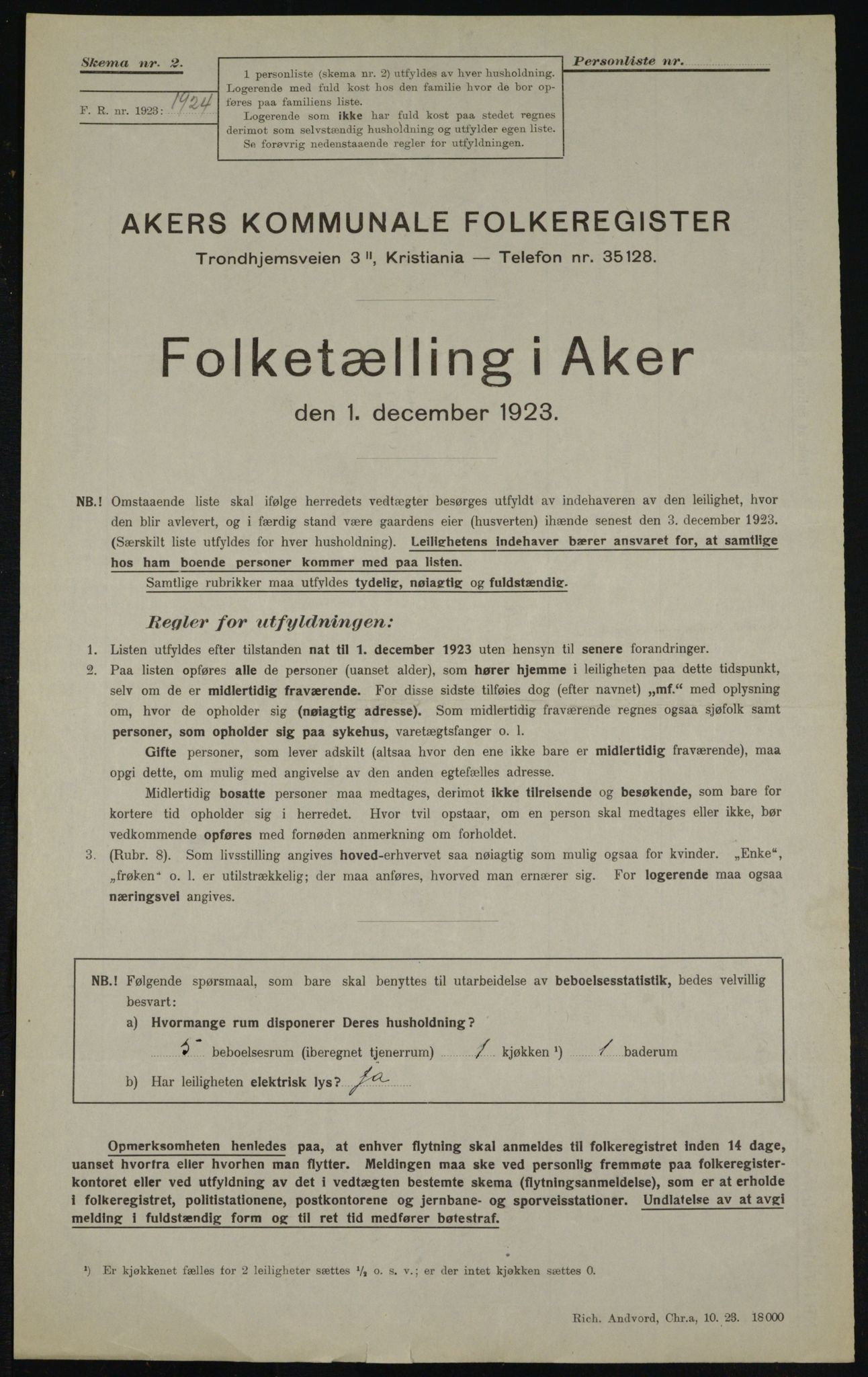 , Kommunal folketelling 1.12.1923 for Aker, 1923, s. 20559