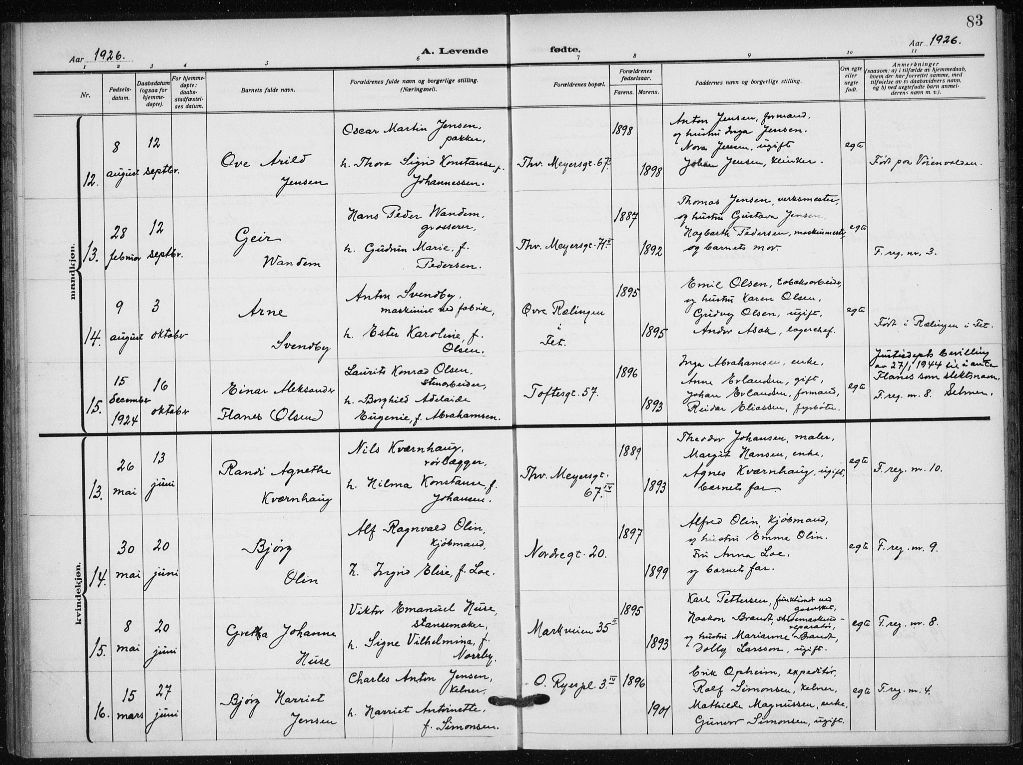 Hauge prestekontor Kirkebøker, AV/SAO-A-10849/F/Fa/L0001: Ministerialbok nr. 1, 1917-1938, s. 83