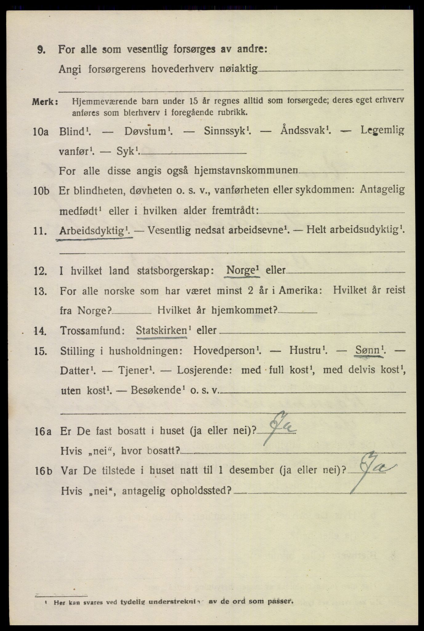 SAK, Folketelling 1920 for 1014 Vennesla herred, 1920, s. 4503