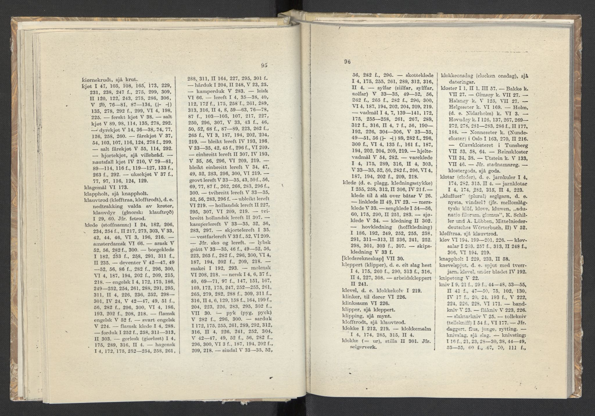 Publikasjoner utgitt av Arkivverket, PUBL/PUBL-001/C/0008: Sakregister, 1548-1567, s. 95-96