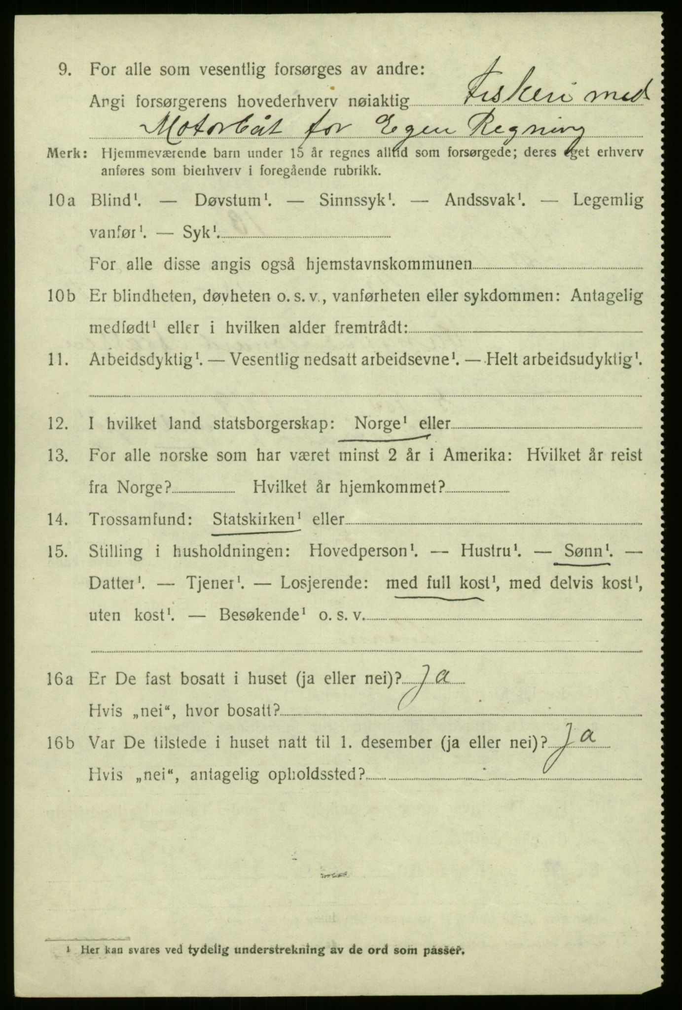 SAB, Folketelling 1920 for 1439 Sør-Vågsøy herred, 1920, s. 1707