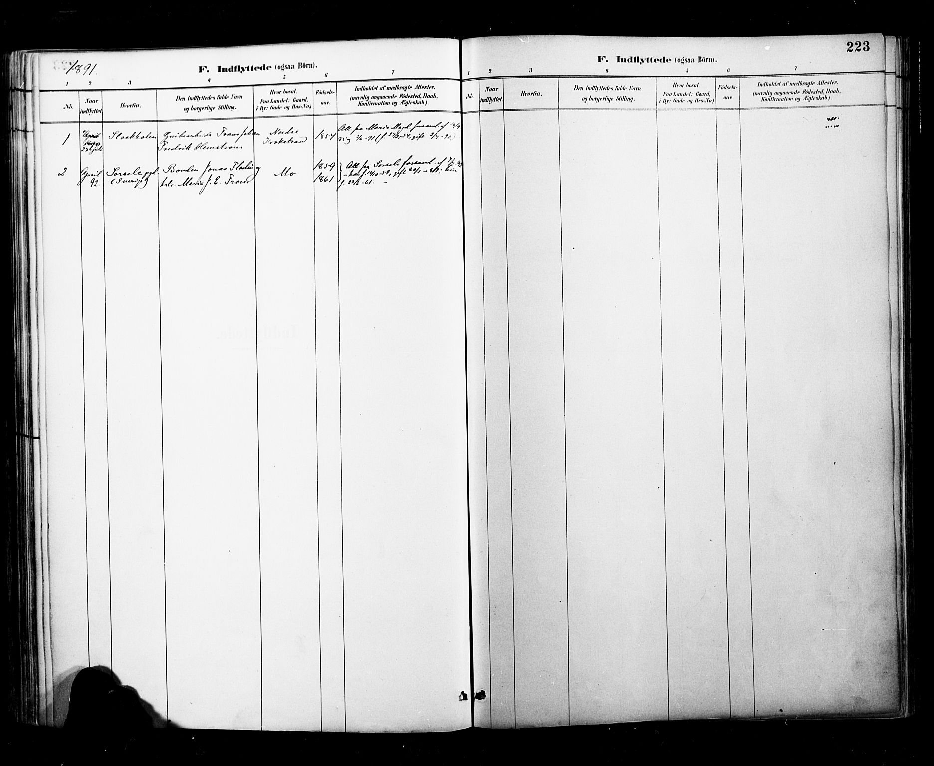 Ministerialprotokoller, klokkerbøker og fødselsregistre - Nordland, AV/SAT-A-1459/827/L0401: Ministerialbok nr. 827A13, 1887-1905, s. 223